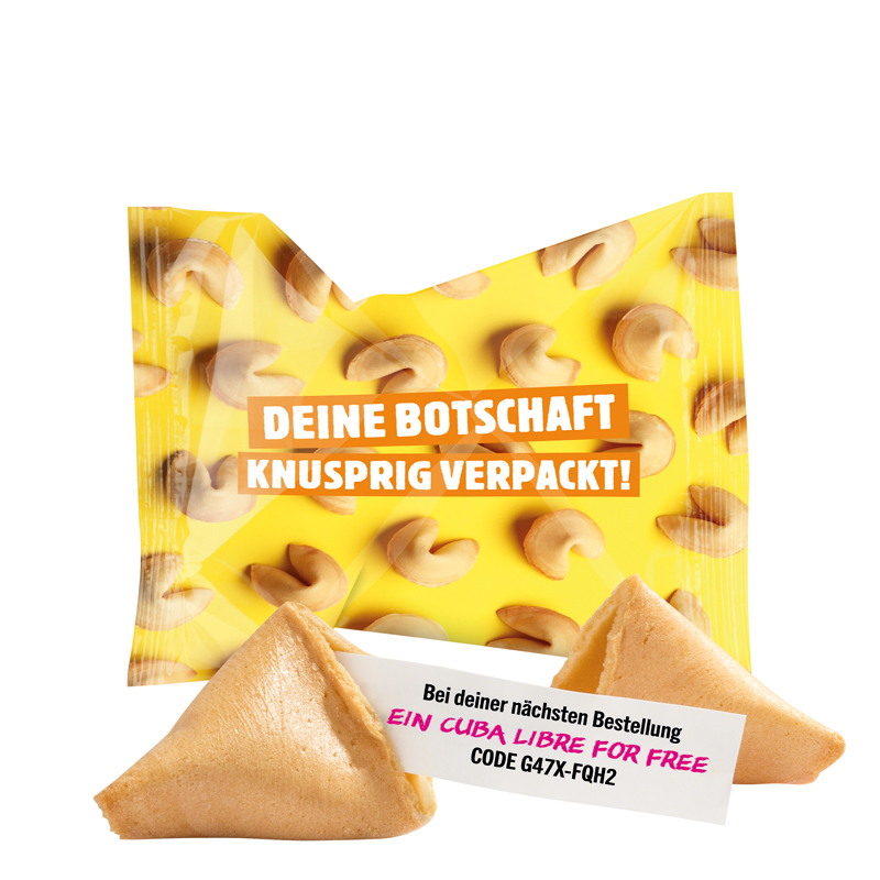 Glückskeks Folie, weiß