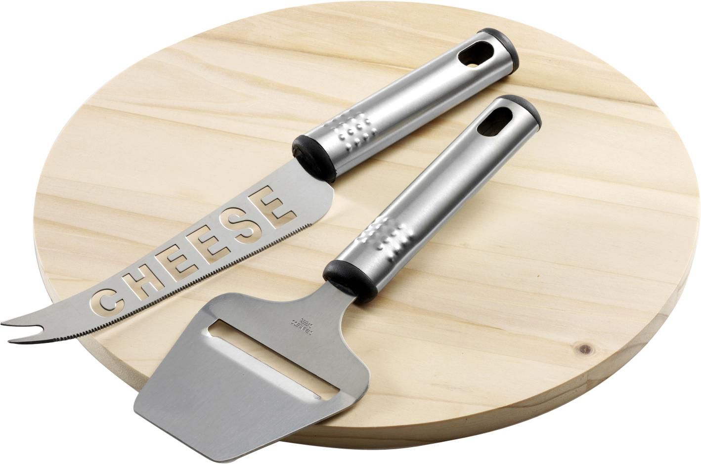 Käsebrett aus Holz / Edelstahl Clementine