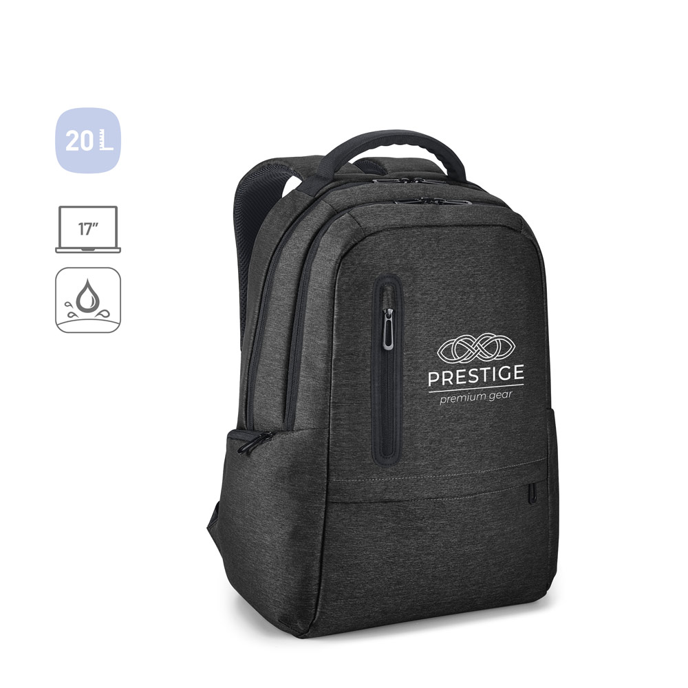 RE-BOSTON Wasserabweisender 2Tone-Laptop-Rucksack aus recyceltem Nylon mit 210D-Fach