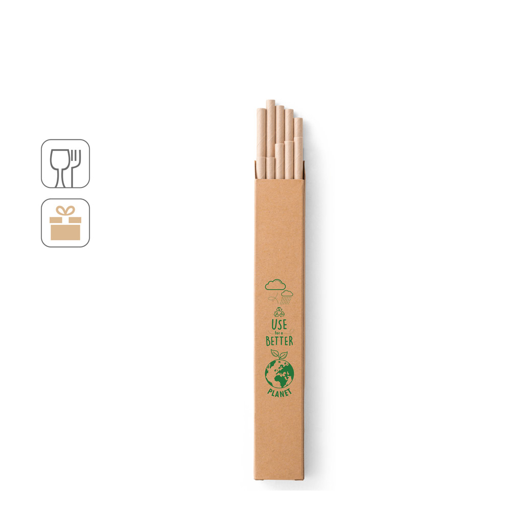 LAMONE Strohhalm-Set aus Kraftpapier