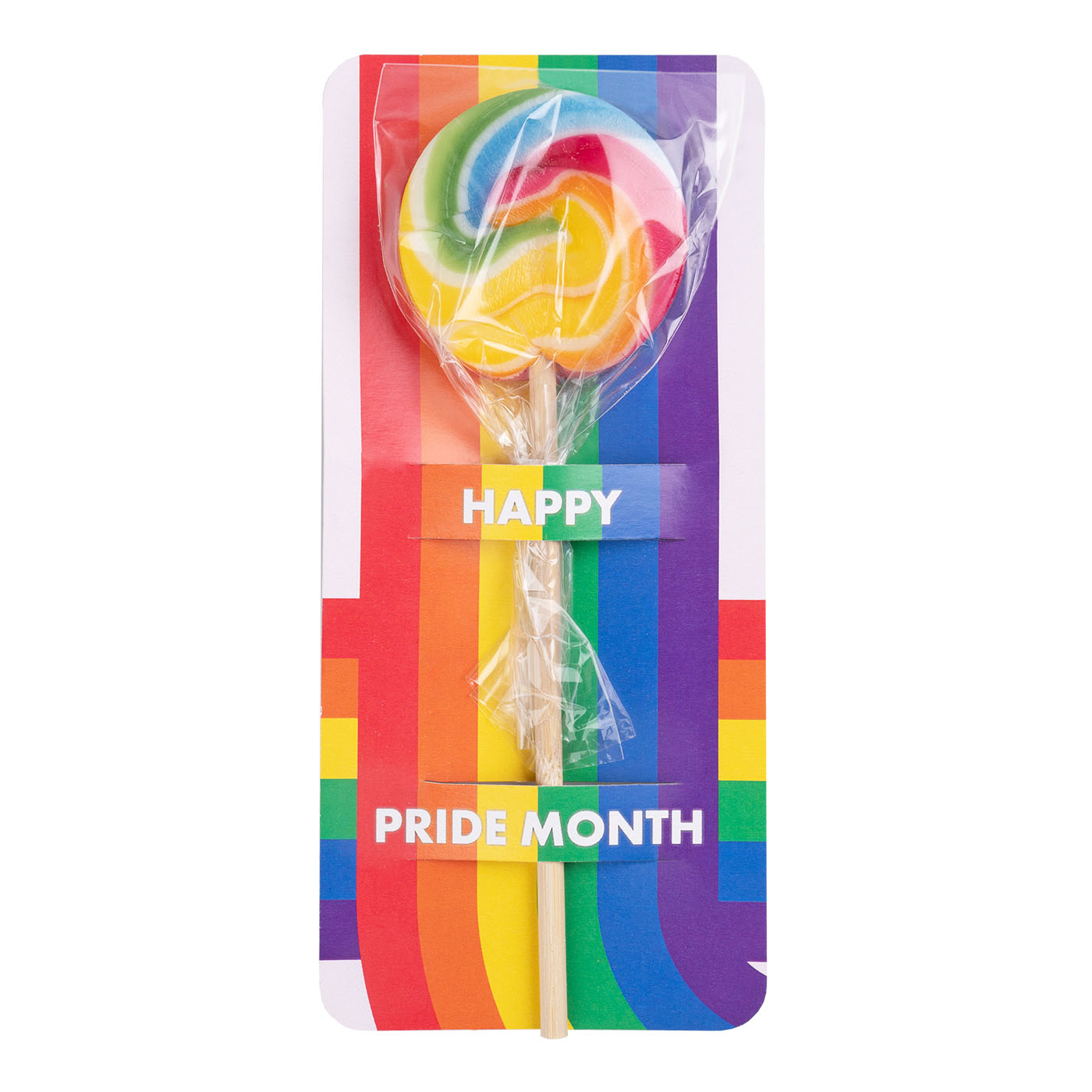 Werbung Lollipop Regenbogen Mini Karte
