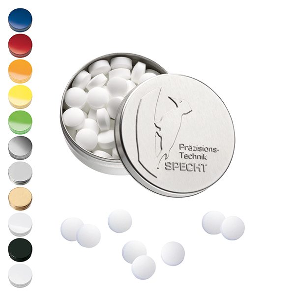 XS-Prägedose mit Pfefferminzpastillen, 18g XS-Prägedose mit Pfefferminzpastillen, 18g