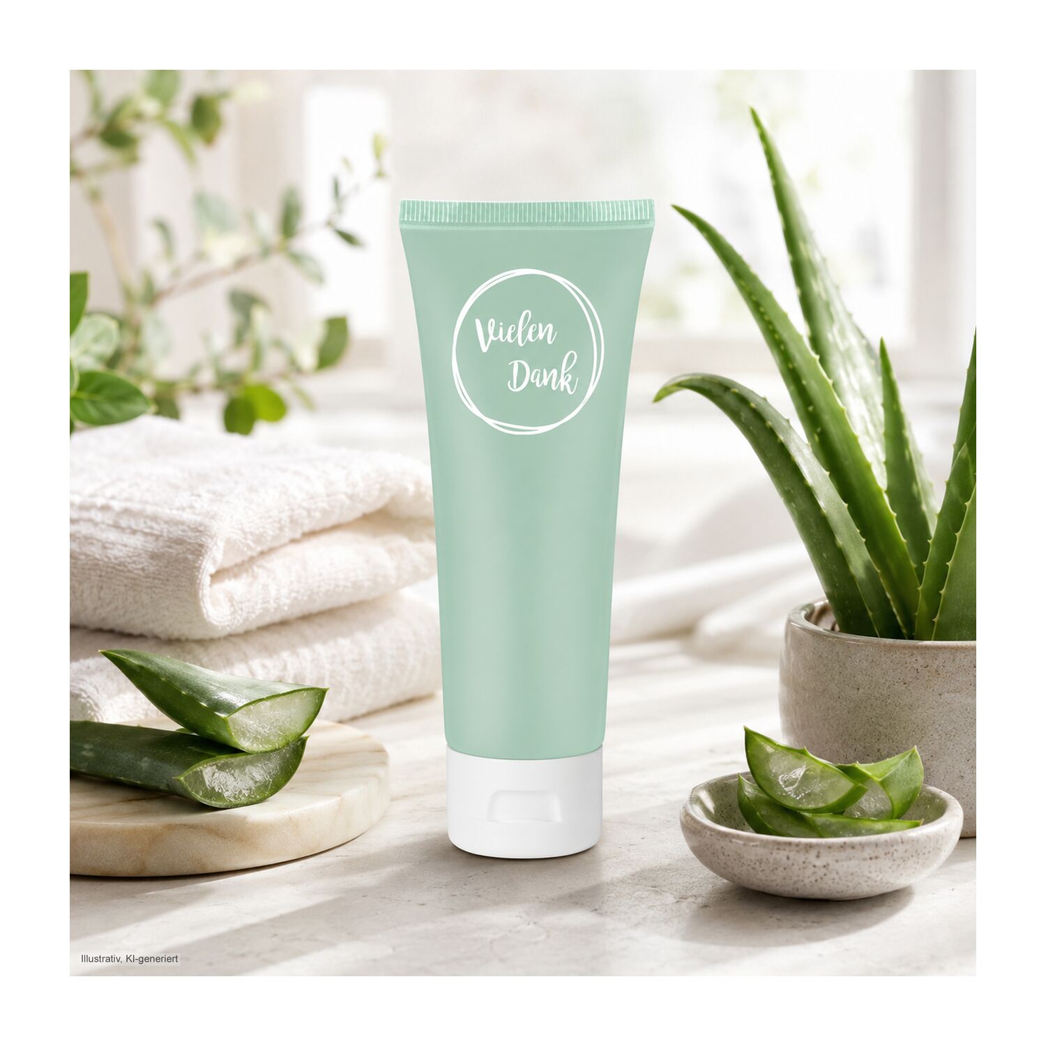 Pflegetube Vielen Dank - 75 ml Hand- & Nagelcreme ALOE VERA SENSITIV