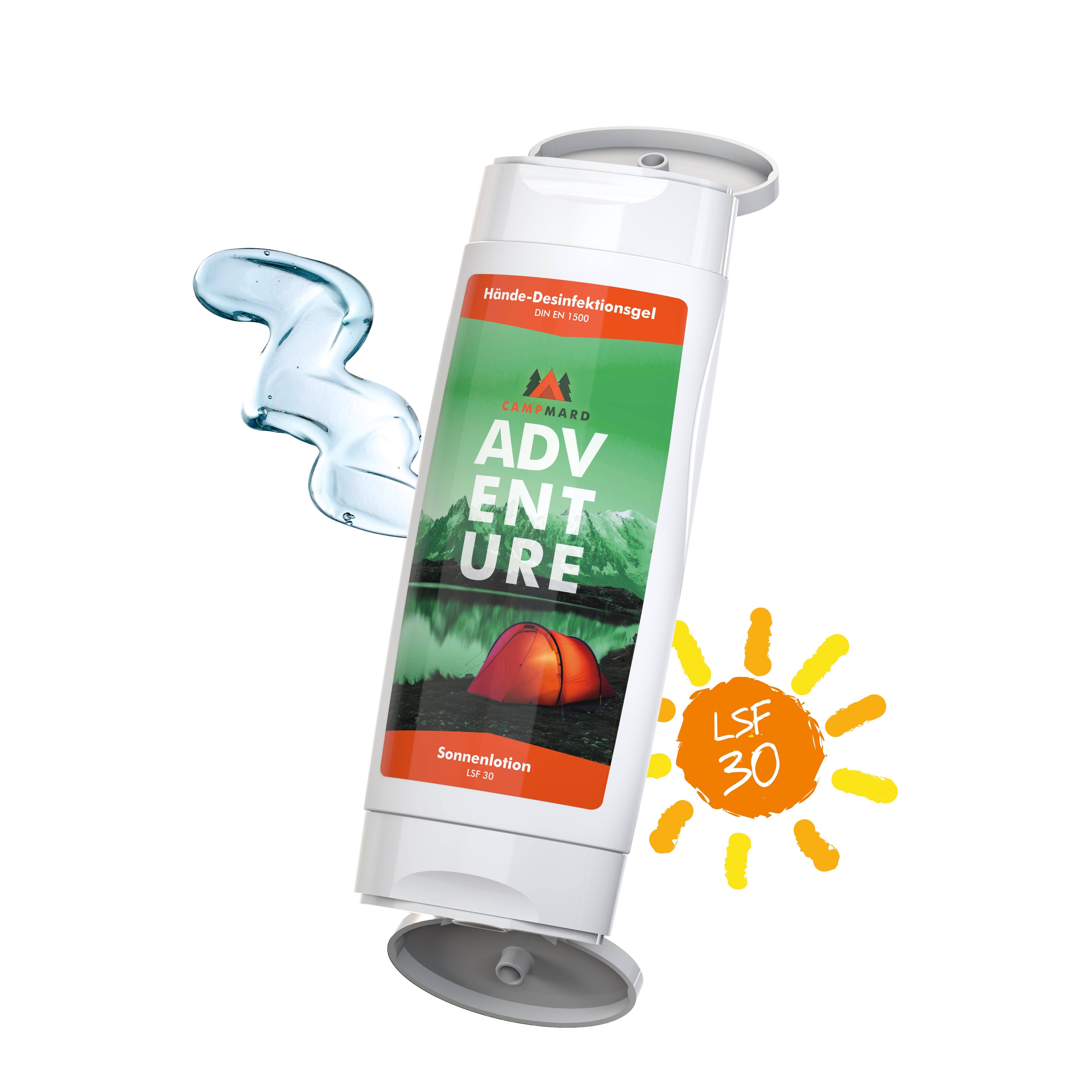 DuoPack Sonnenmilch LSF 30 + Hände-Desinfektionsgel (DIN EN1500) (2 x 50 ml) DuoPack Sonnenmilch LSF 30 + Hände-Desinfektionsgel (DIN EN1500) (2 x 50 ml)