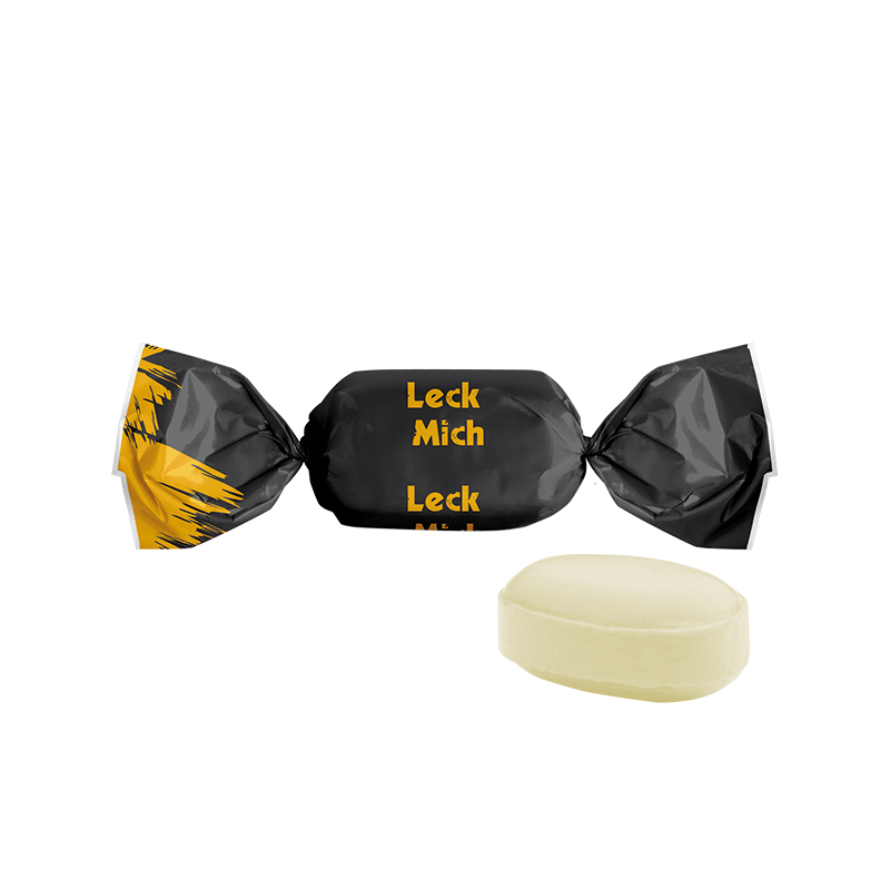 Eiskristall Bonbon im weißen, kompostierbaren Wickler Eiskristall Bonbon im weißen, kompostierbaren Wickler