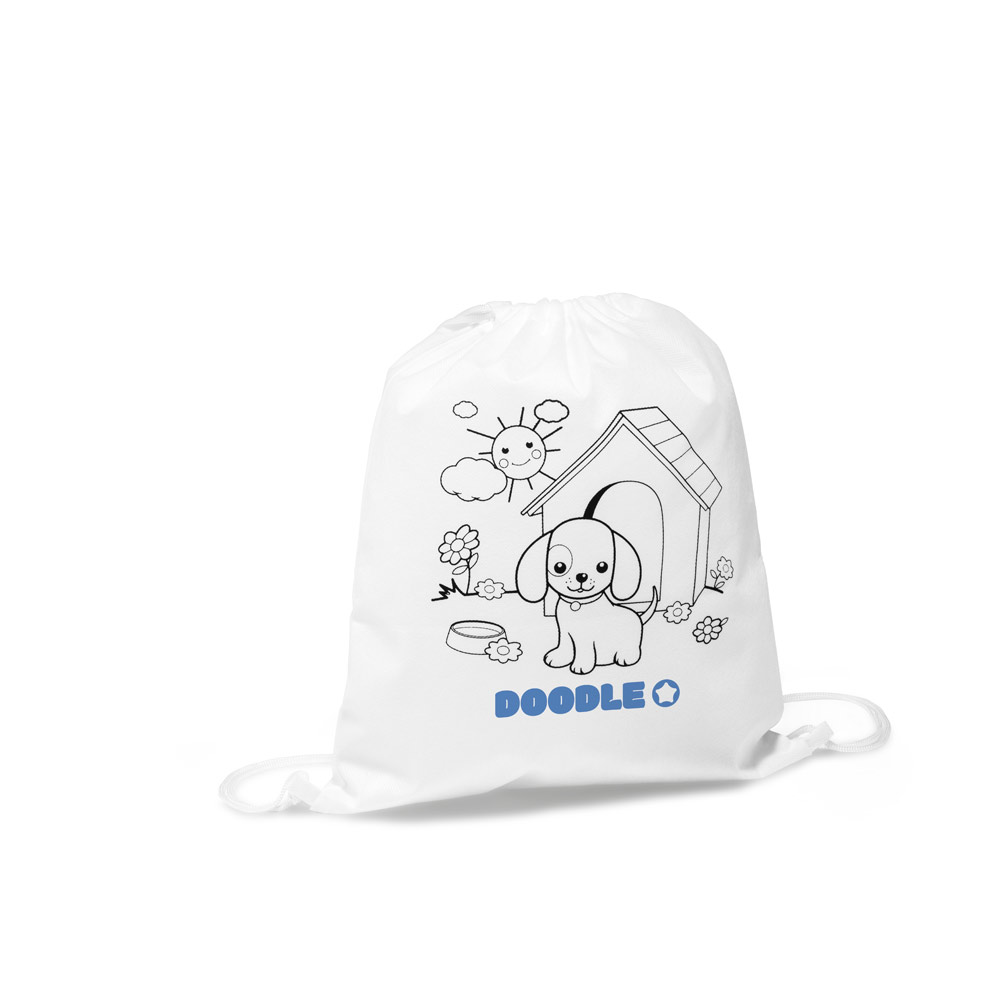 DRAWS Kinder-Kordelbeutel zum Ausmalen (80 g / m²)