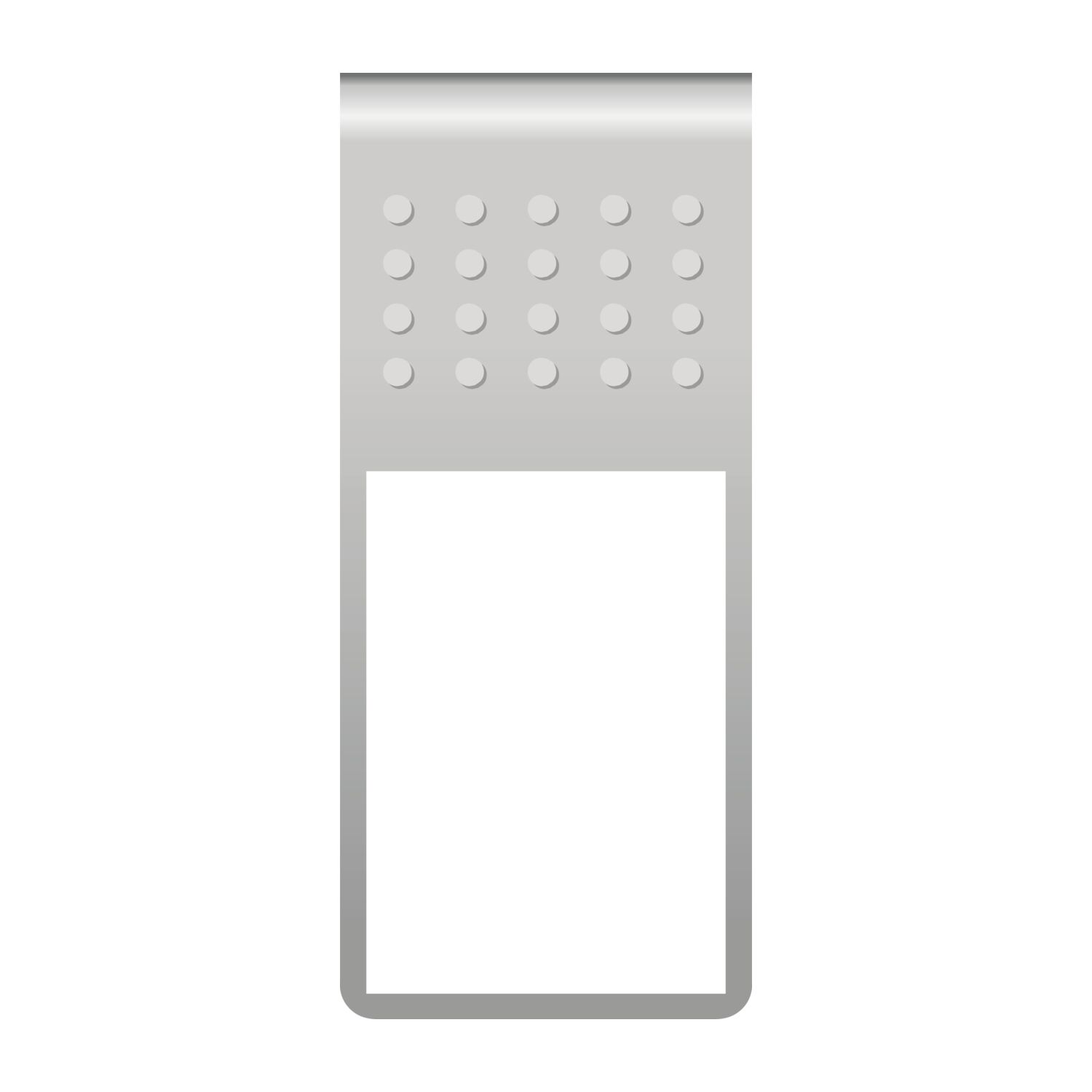 ROMINOX® Mehrweg-Büroklammer Straight Clip XL mit Noppen, idealer Mailingartikel für Dokumente, bis zu 35 Seiten Klemmkraft