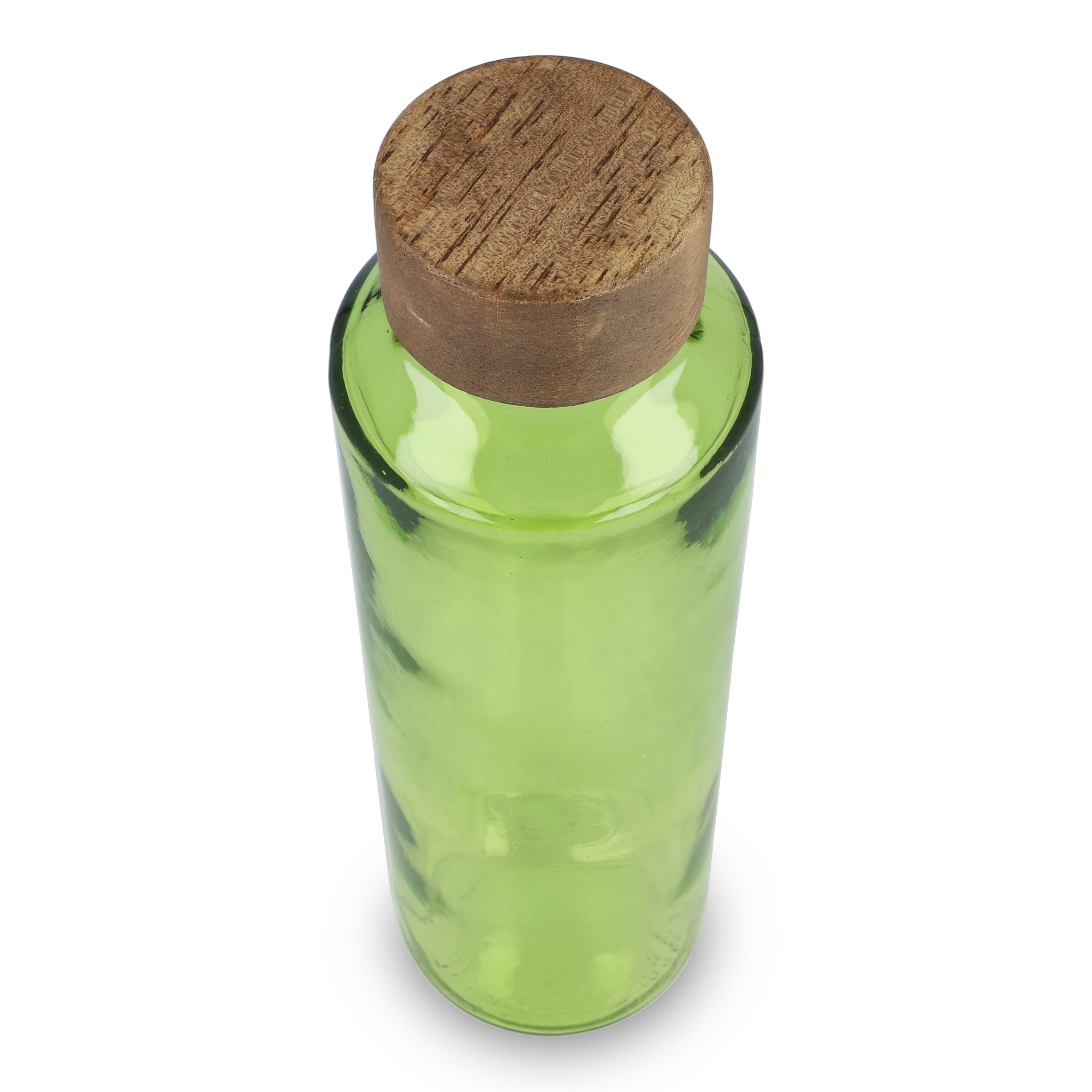 InSideOut Recycelte Glaswasserflasche ReuuZ mit Holzverschluss 650 ml
