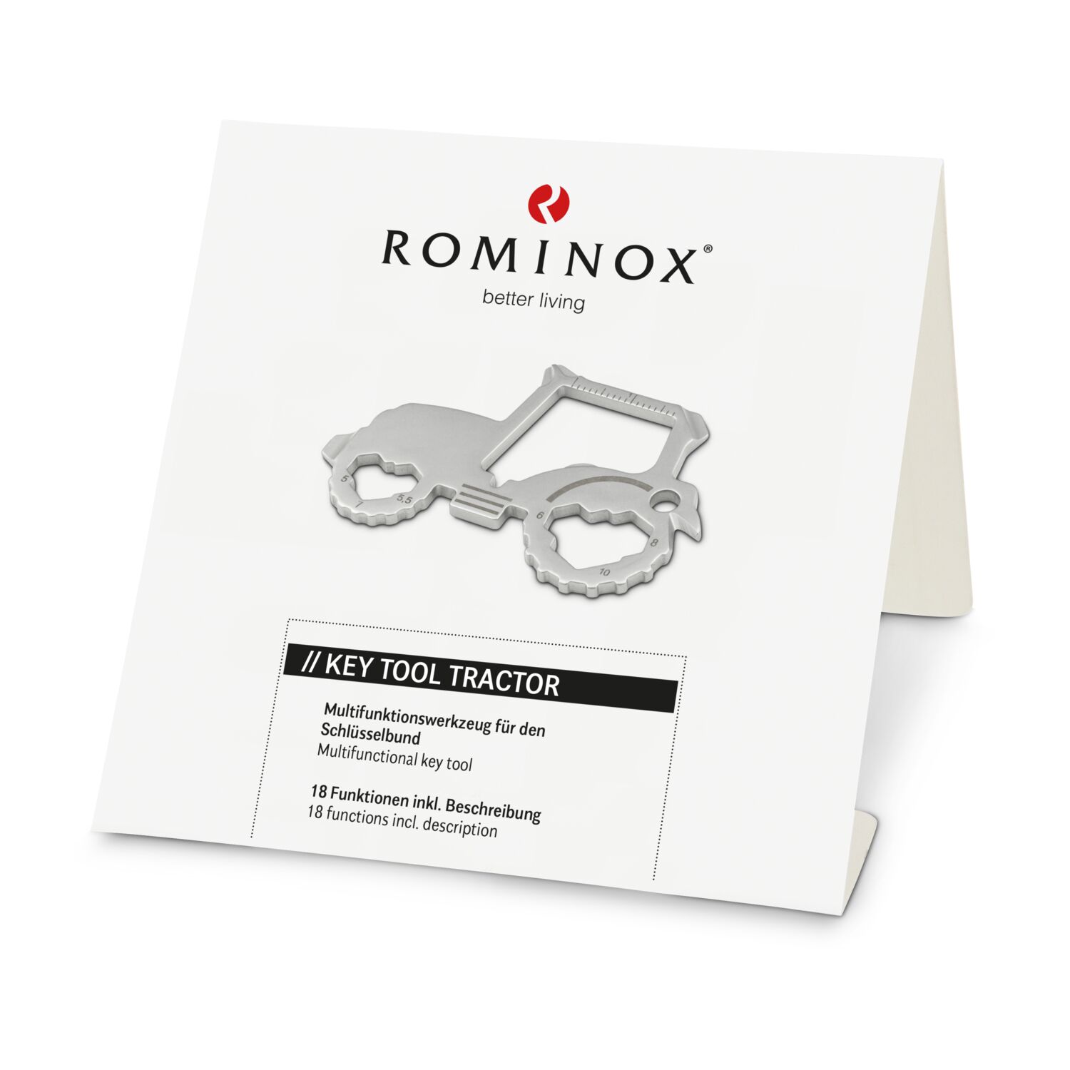 Geschenkartikel: ROMINOX® Key Tool Tractor / Traktor (18 Funktionen) im Motiv-Mäppchen Frohe Weihnachten