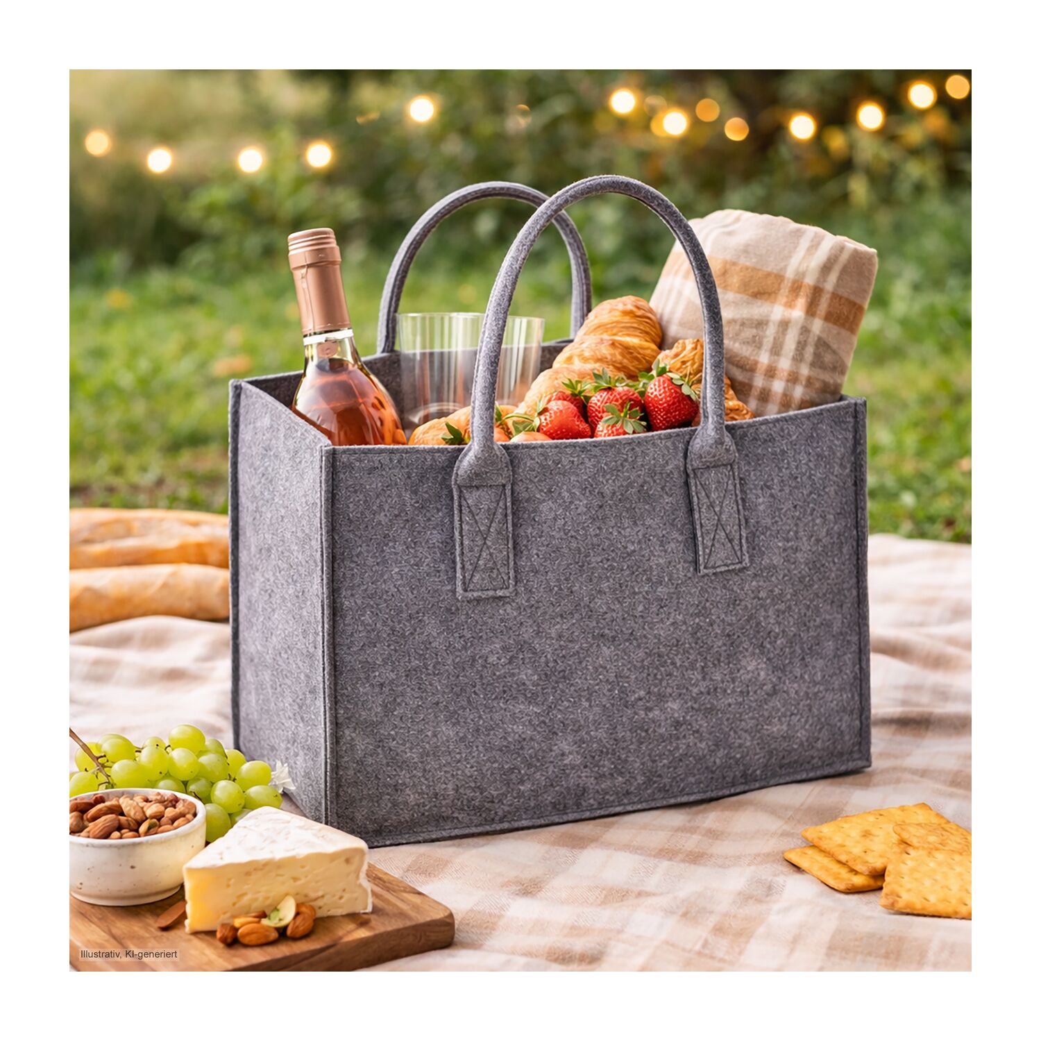 Geschenkset / Präsenteset: Gemütliche Filztasche