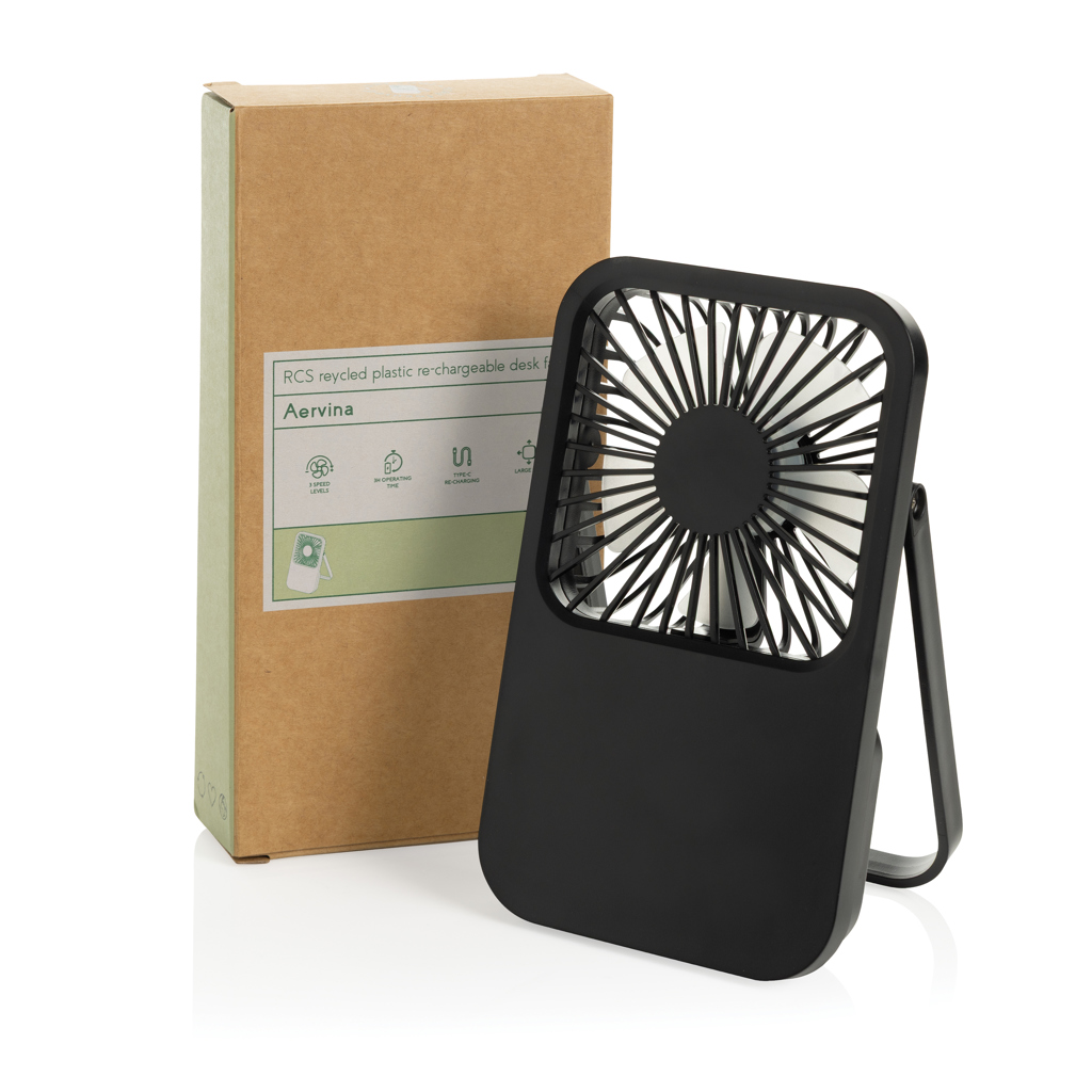 Aervina wiederaufladbarer Tischventilator aus RCS rec. ABS