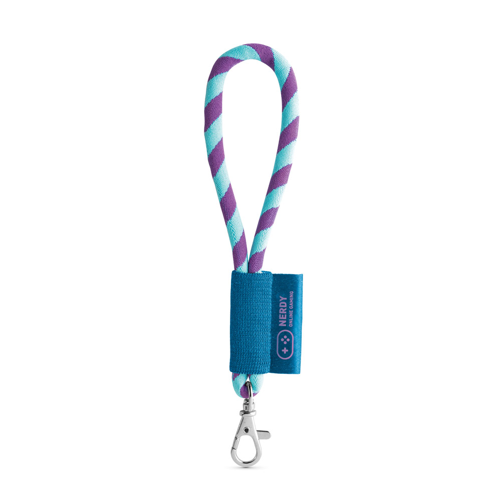 75090 SET Lanyard TUBE Short (Ø 7 mm) mit 9 mm Schnapperkarabiner