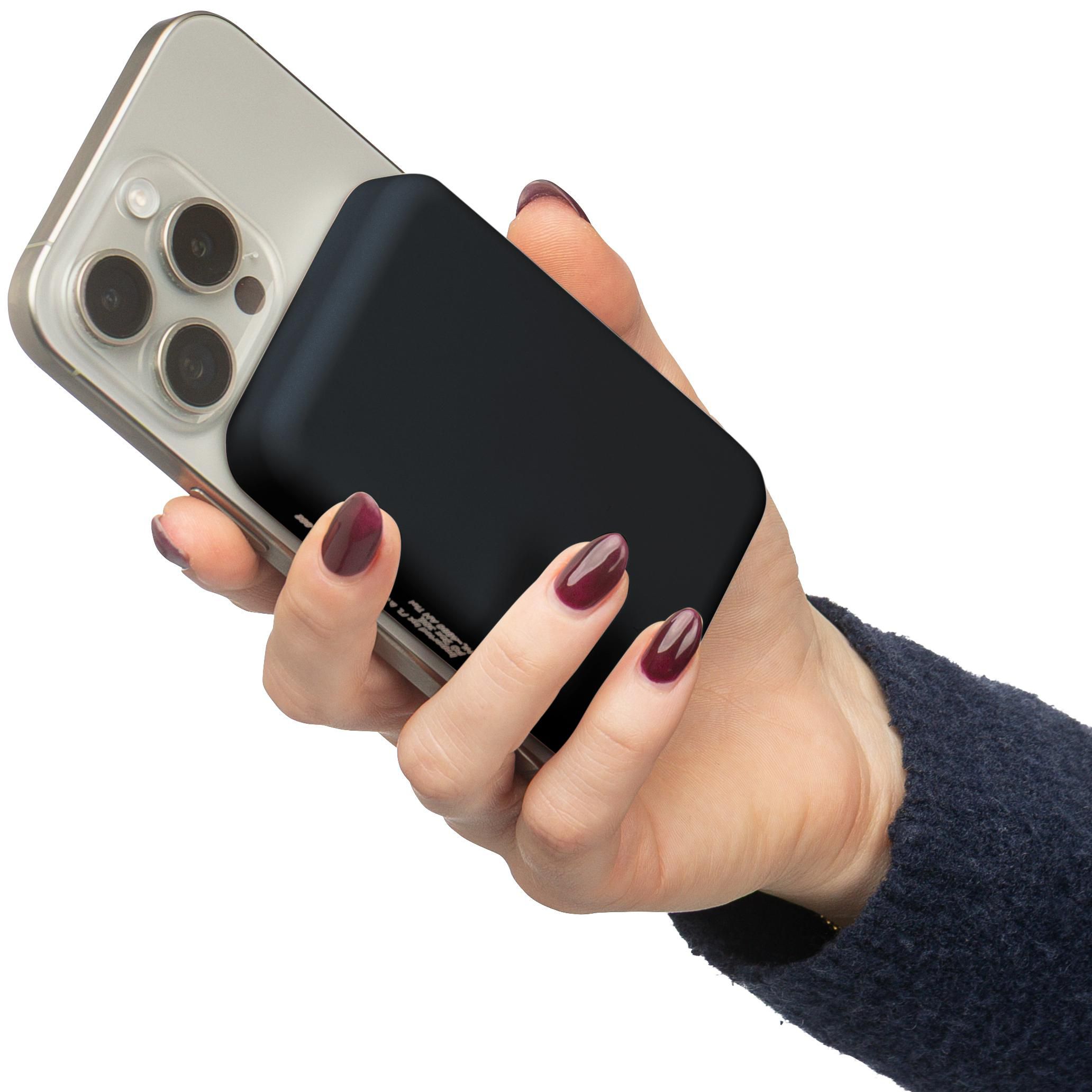 Powerbank mit kabellosem Ladegerät Miren | Recycelt | 5.000 mAh | MagSafe-kompatibel
