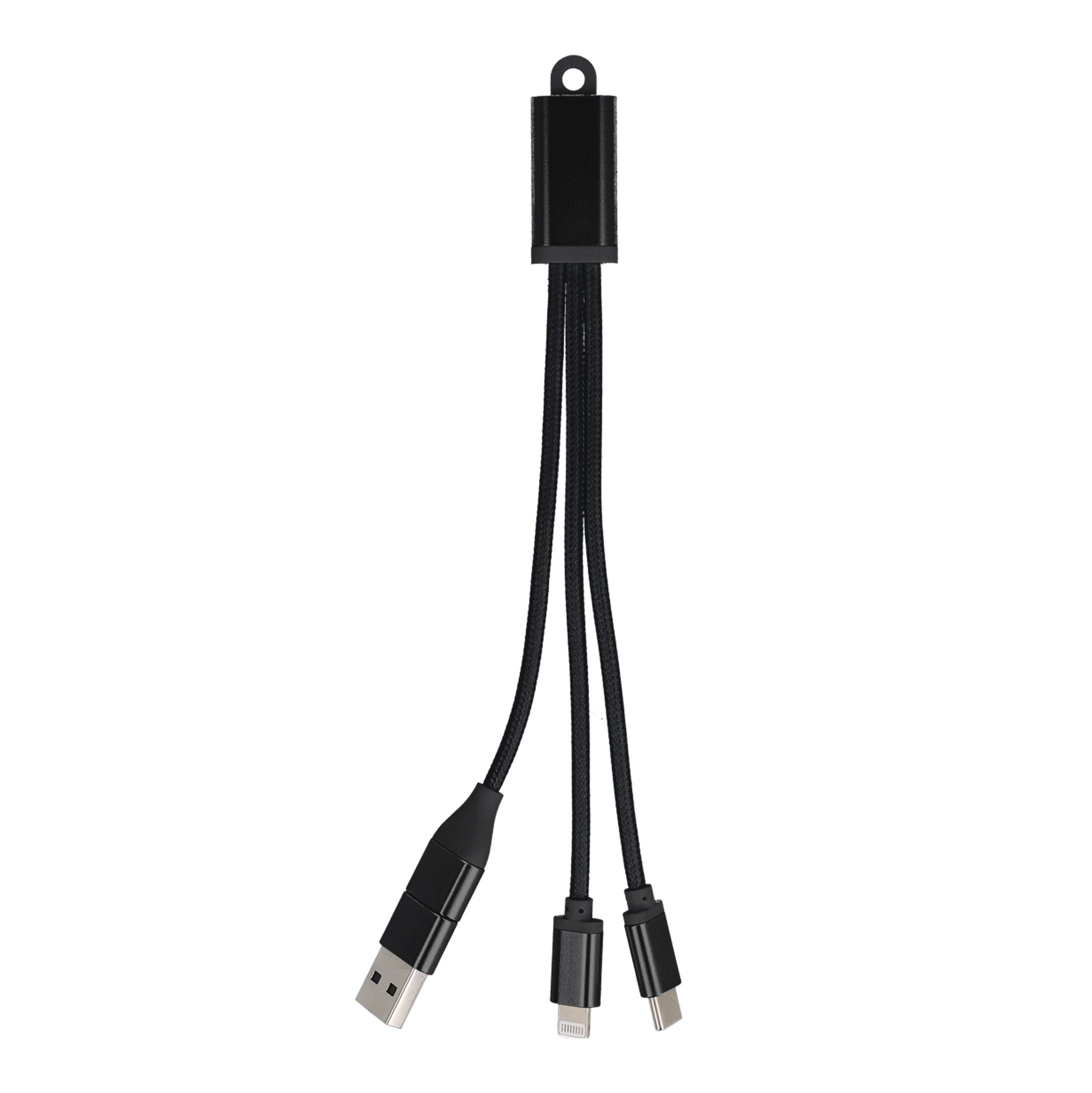 2-in-1-Ladekabel USB-A / C zu USB-C & Lightning Aluminium