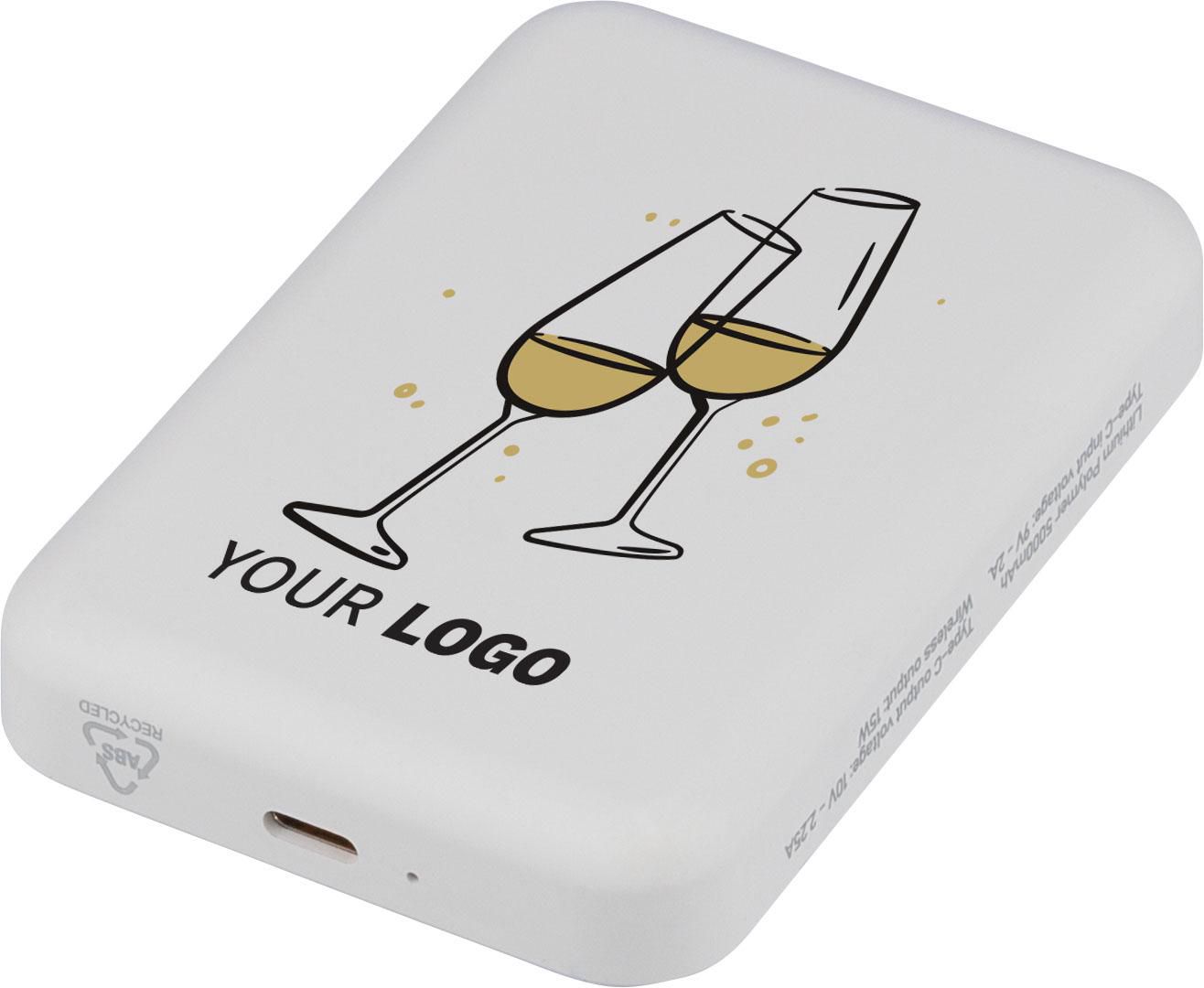 Powerbank mit kabellosem Ladegerät Miren | Recycelt | 5.000 mAh | MagSafe-kompatibel