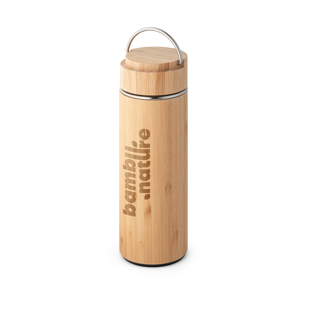 SOW Thermoskanne aus Bambus und Edelstahl 440 ml