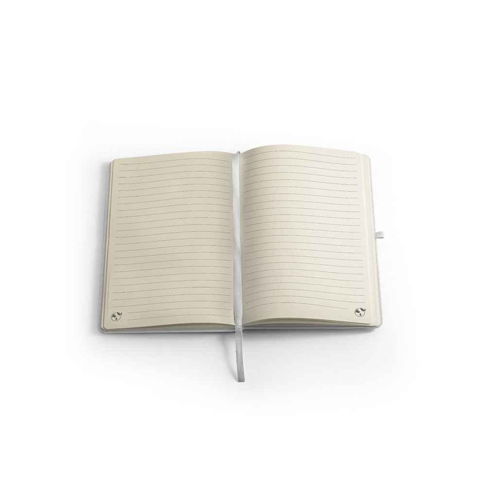 ANNE SUB A5 Notizbuch aus recyceltem 300D-Polyester (100% rPET), ideal für die Sublimationspersonalisierung