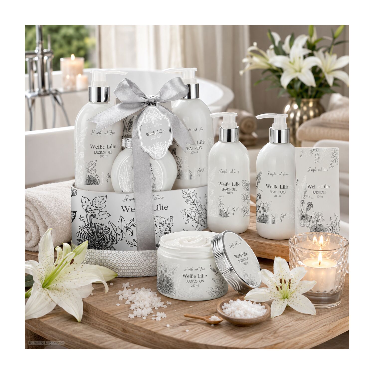 Wellness-Geschenkset: Weiße Lilie