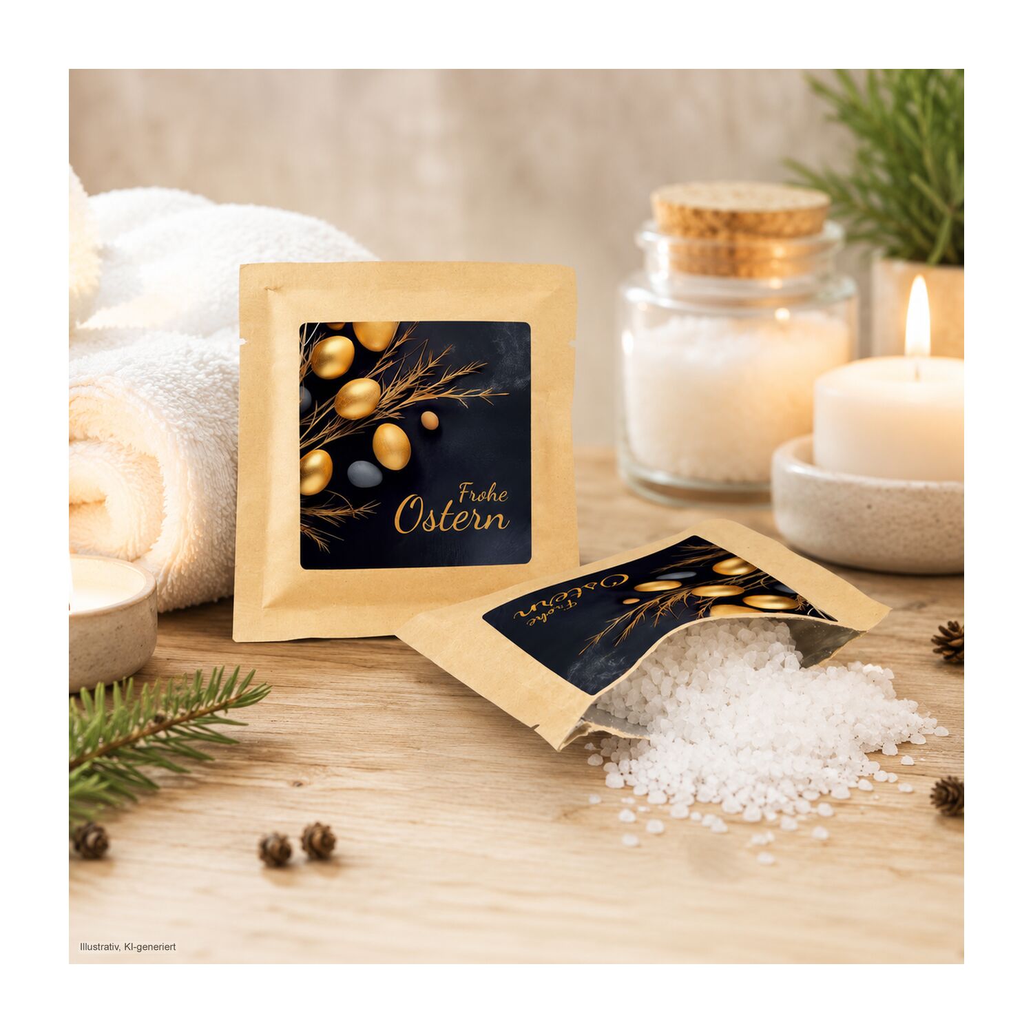 Frohe Ostern Badesalz Waldzauber 40 g