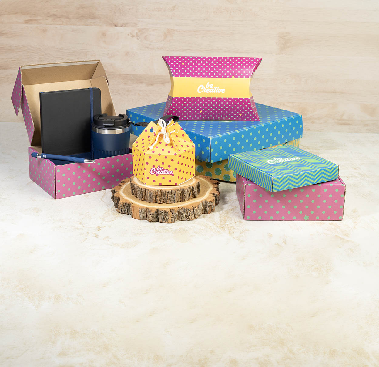 Sechseckige Geschenkbox CreaBox HexaCord S