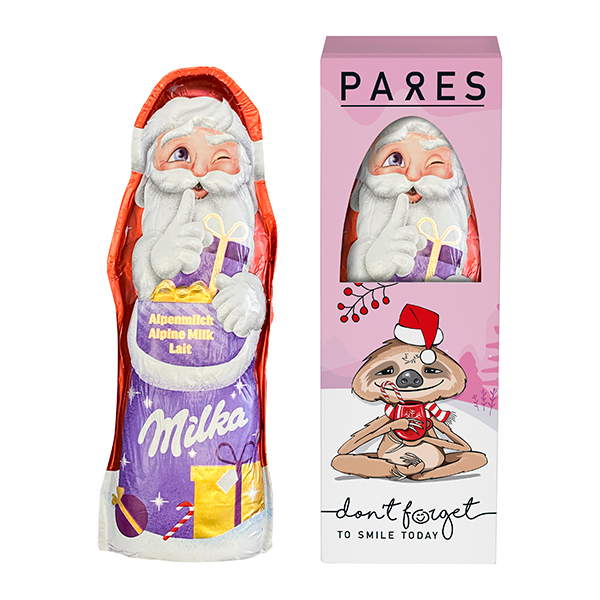 Milka Weihnachtsmann in Werbegeschenkbox