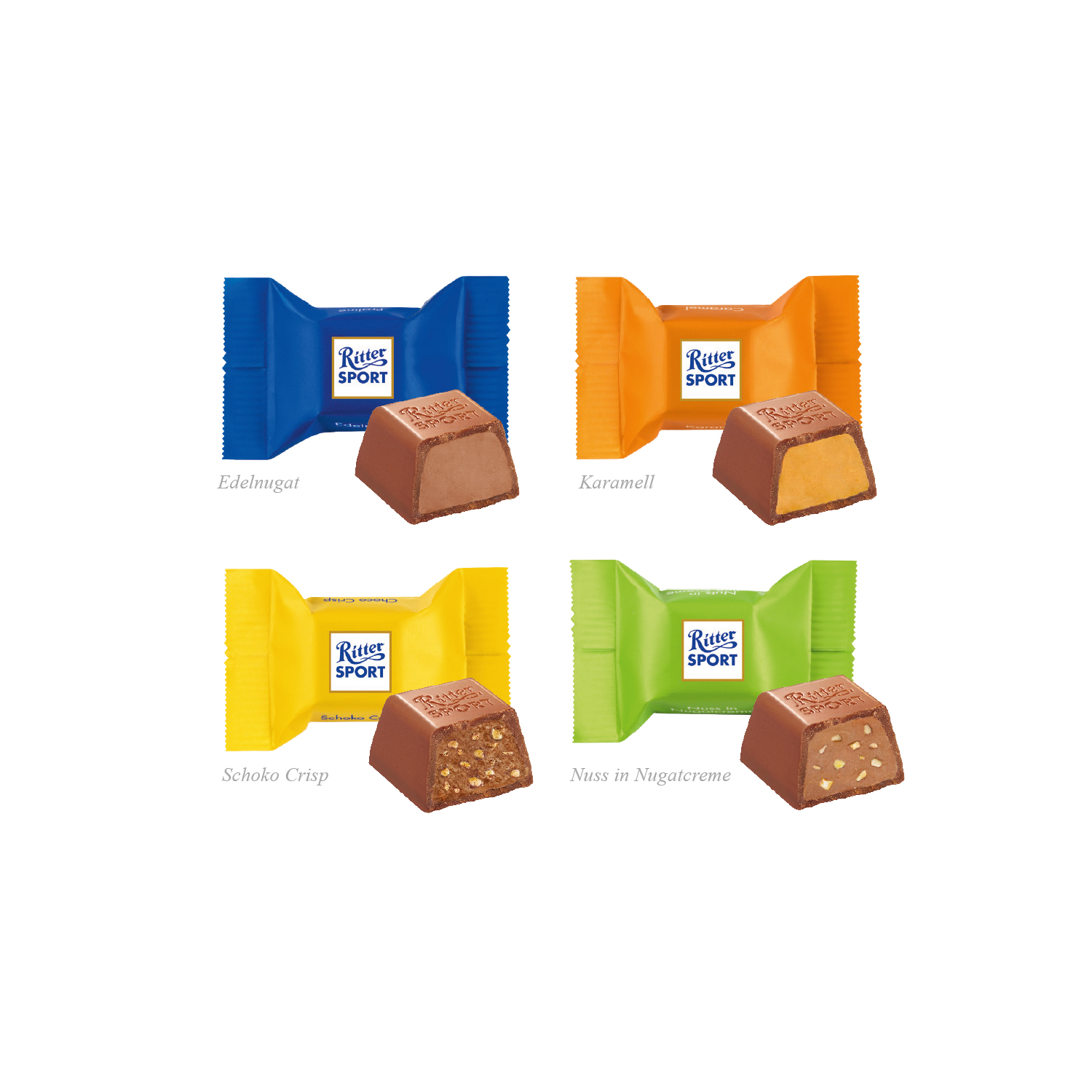 Tisch-Adventskalender mit Ritter SPORT Schokowürfel