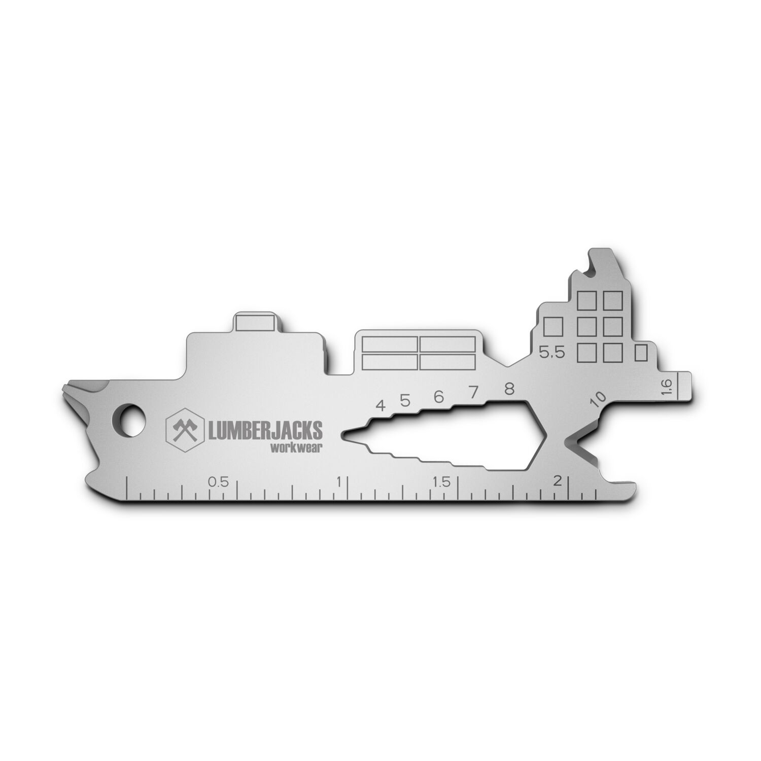 Geschenkartikel: ROMINOX® Key Tool Cargo Ship / Containerschiff (19 Funktionen) im Motiv-Mäppchen Frohe Weihnachten
