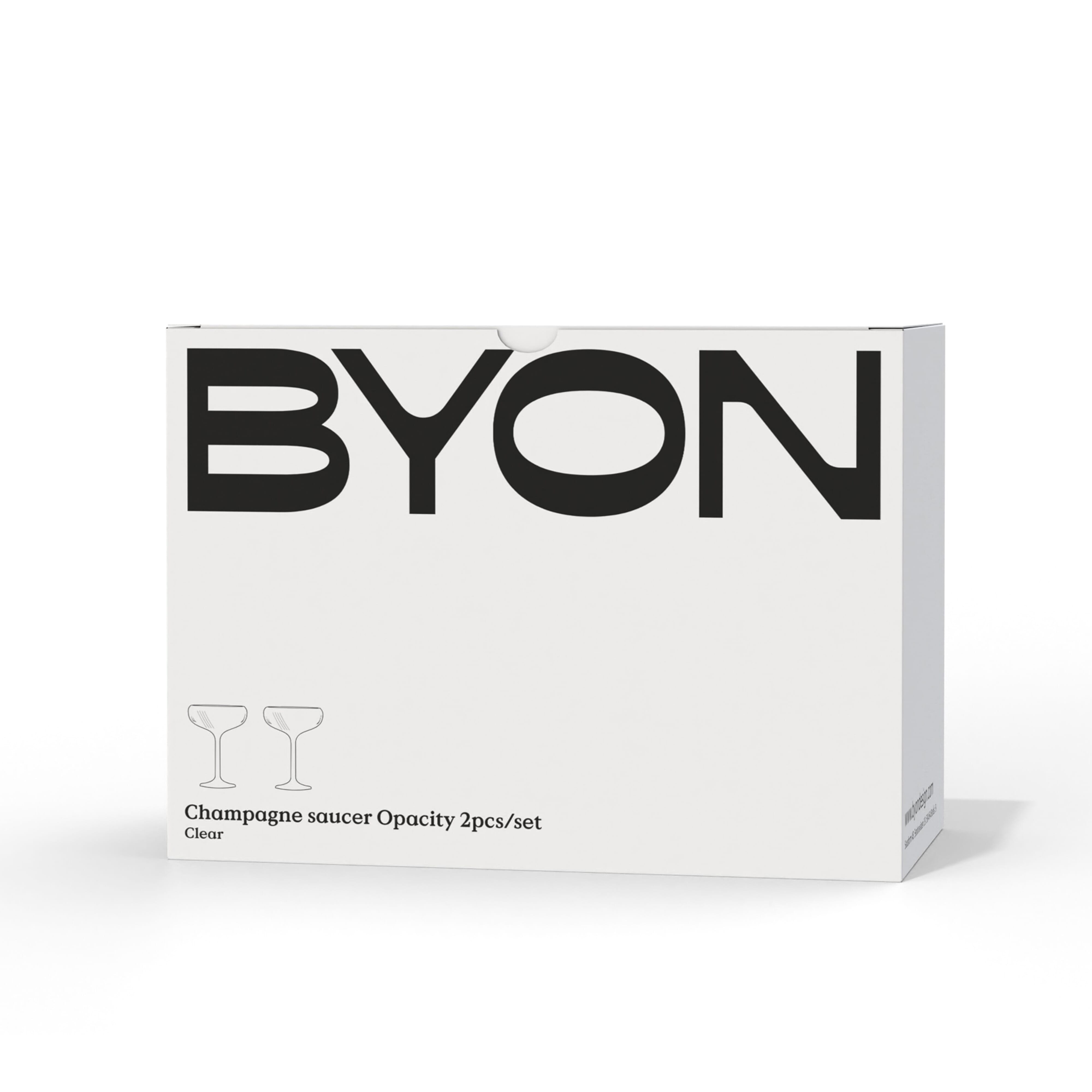 Byon Opacity 2er-Set Sektgläser mit stilvollem Glasmuster 300ml