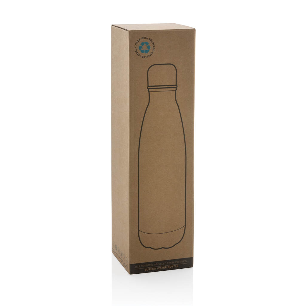 Eureka einwandige Wasserflasche aus RCS rec. Stainless-Steel