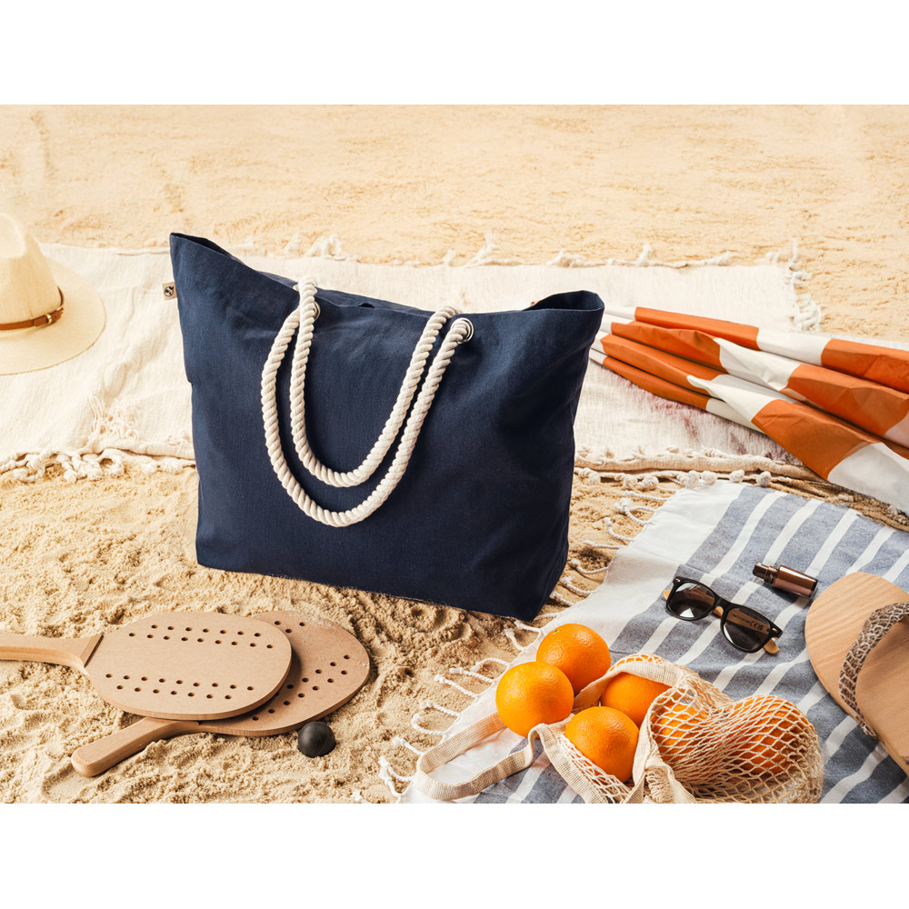 ATHENS Strandtasche aus recycelter Baumwolle (70 %) und recyceltem Polyester (30 %) (220 g / m²)