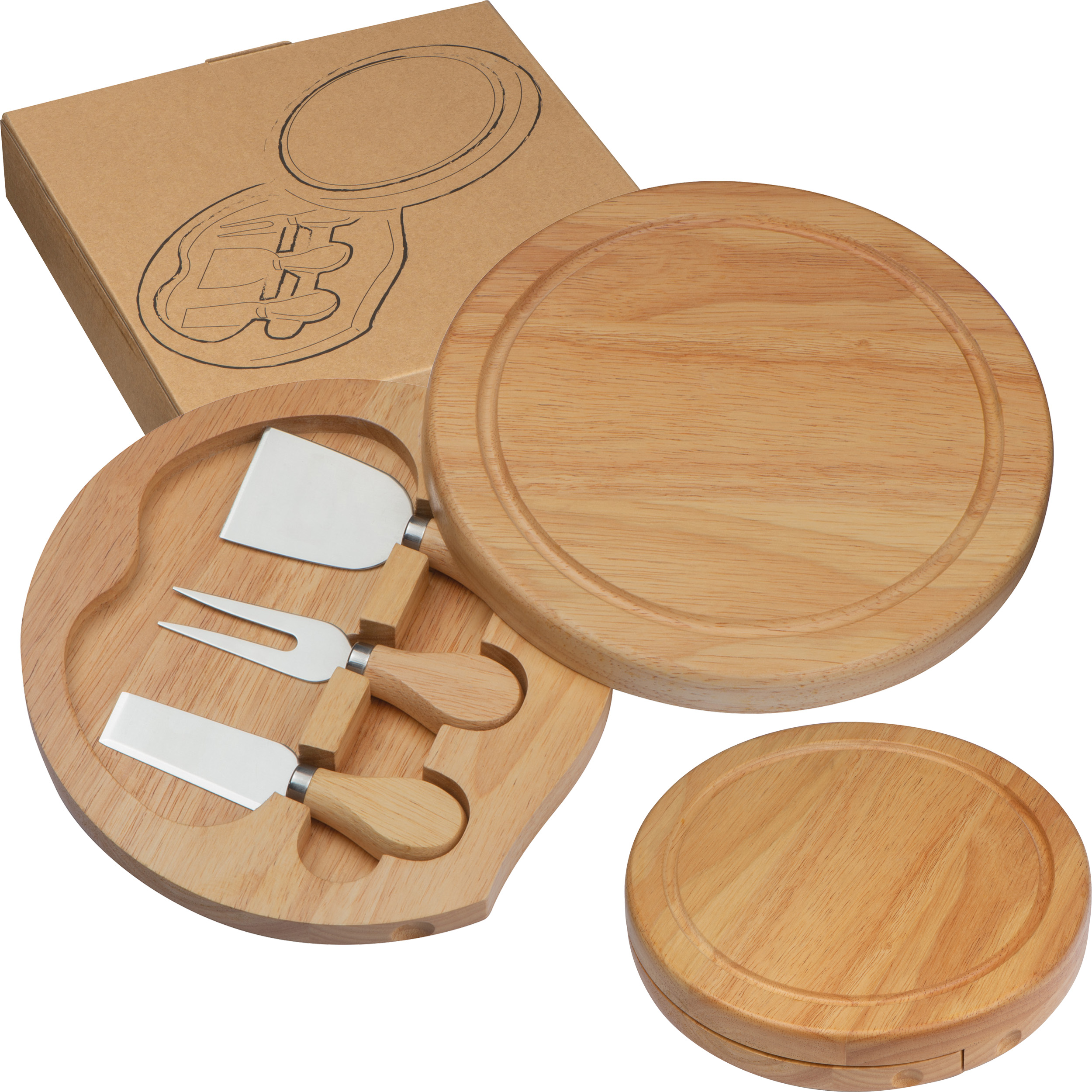 Käsebrett mit 3 Käsebestecken Käsebrett mit 3 Käsebestecken