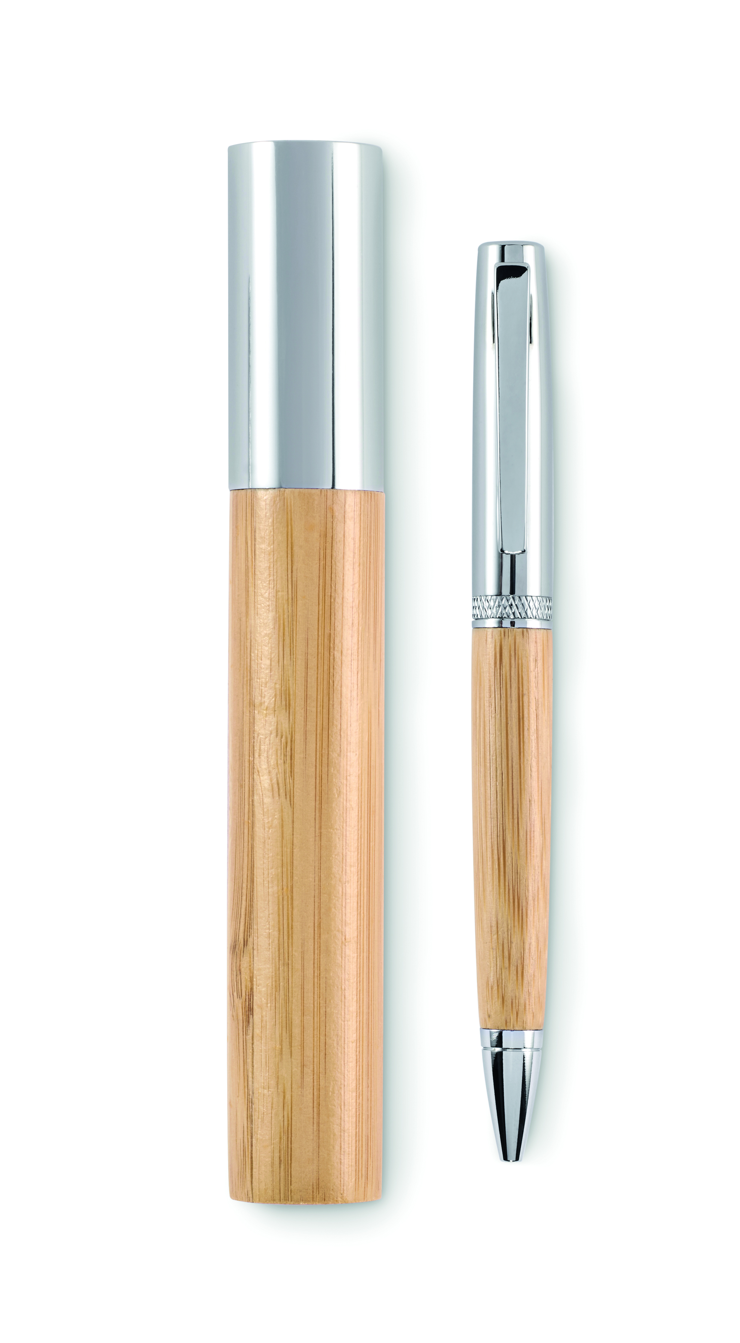 Kugelschreiber Metall / Bambus SIDEN