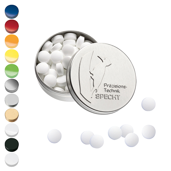 XS-Prägedose mit Stevia*-Pfefferminzpastillen, 18g XS-Prägedose mit Stevia*-Pfefferminzpastillen, 18g