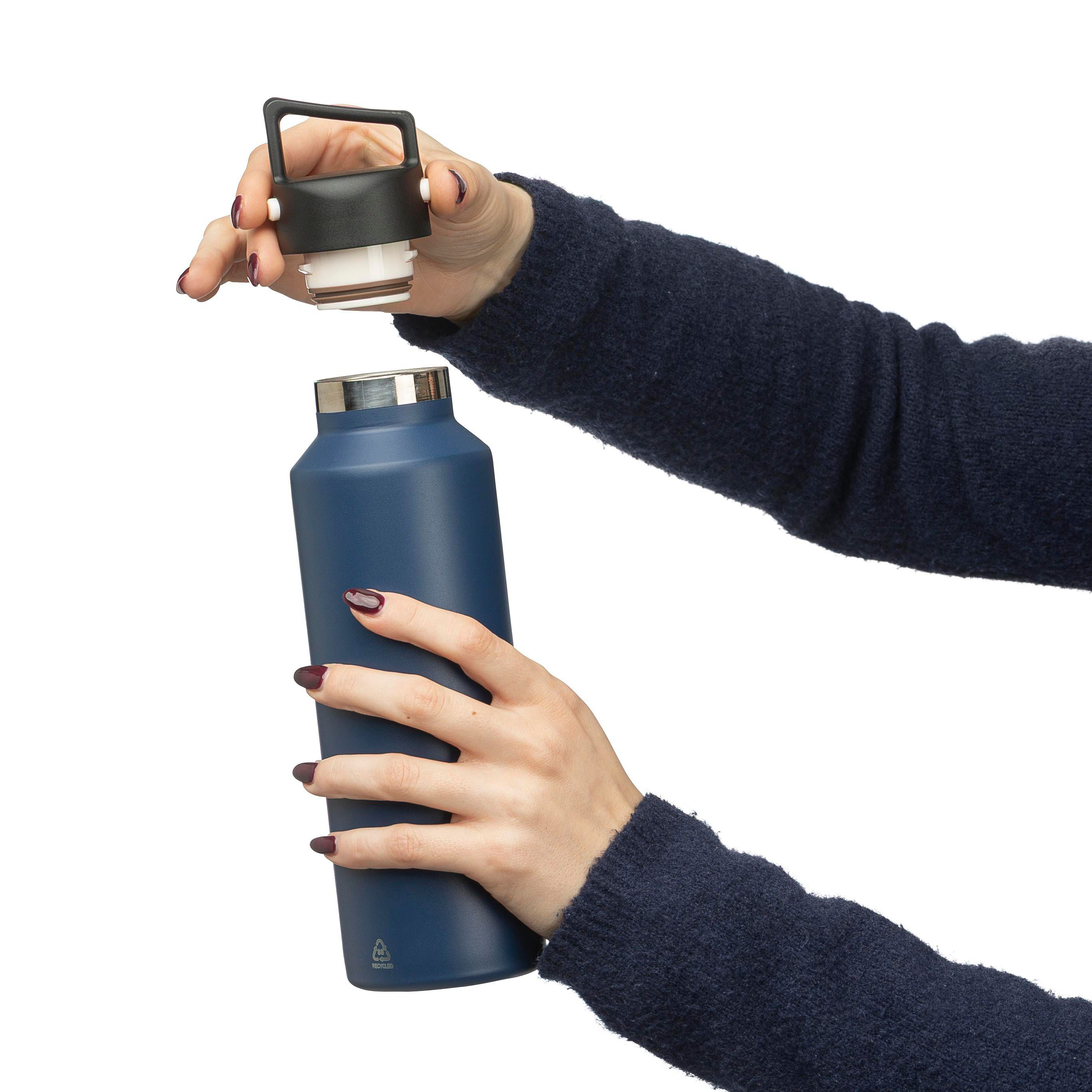 Recycelte doppelwandige Edelstahlflasche (600 ml) Mace
