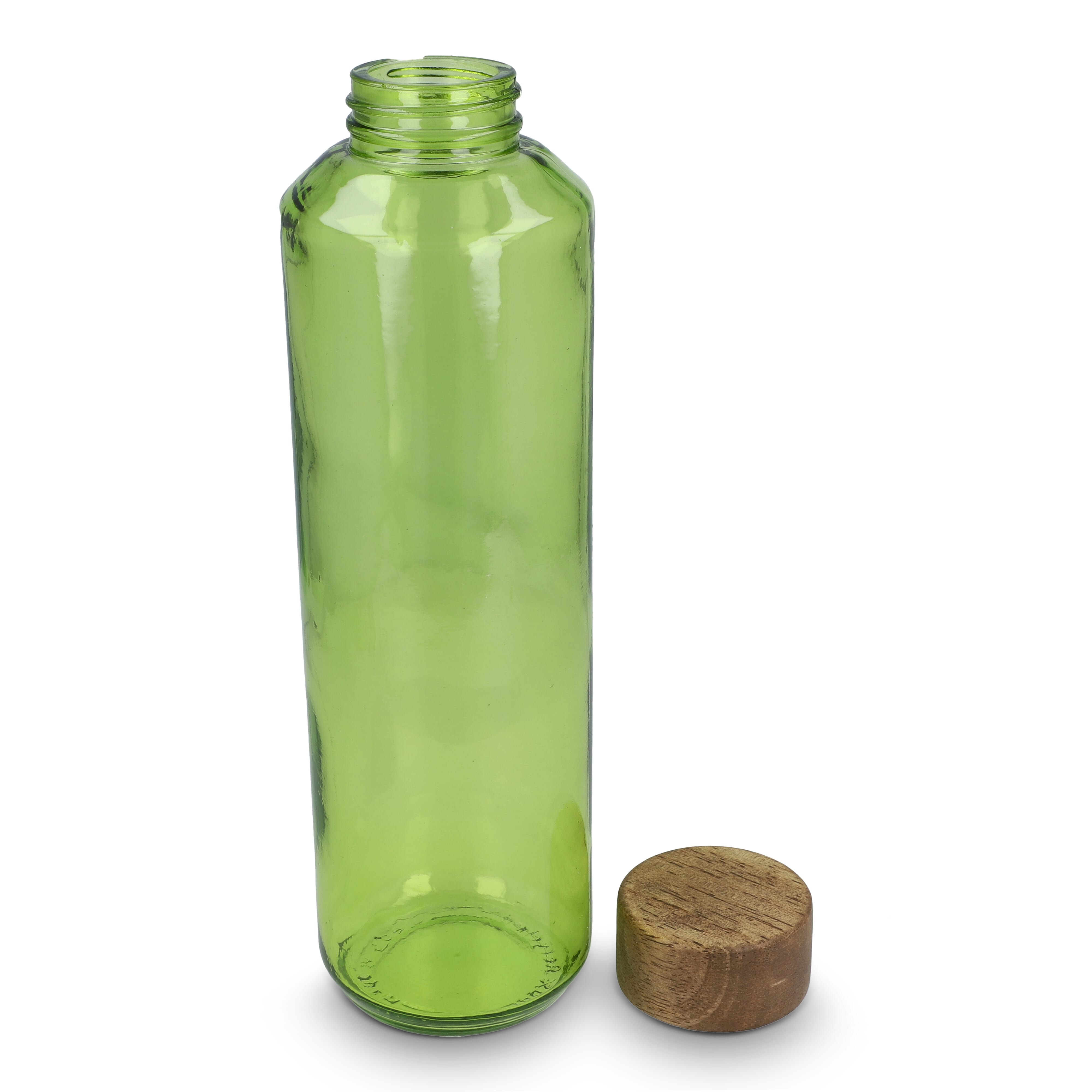InSideOut Recycelte Glaswasserflasche ReuuZ mit Holzverschluss 650 ml