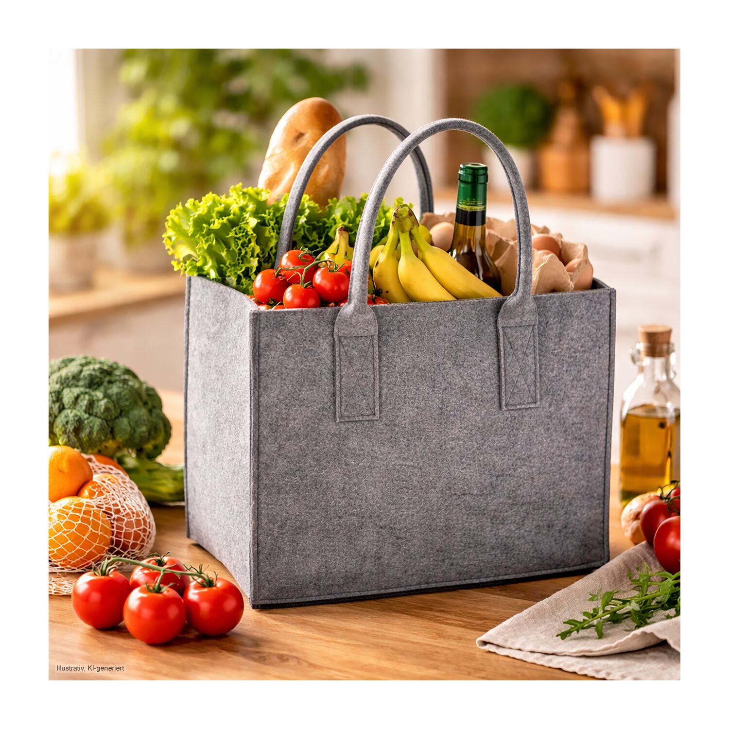 Geschenkset / Präsenteset: Gemütliche Filztasche