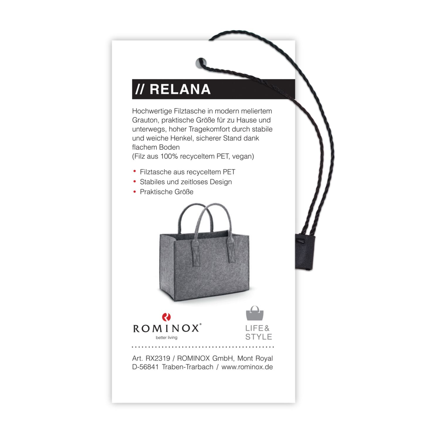 Geschenkset / Präsenteset: Gemütliche Filztasche