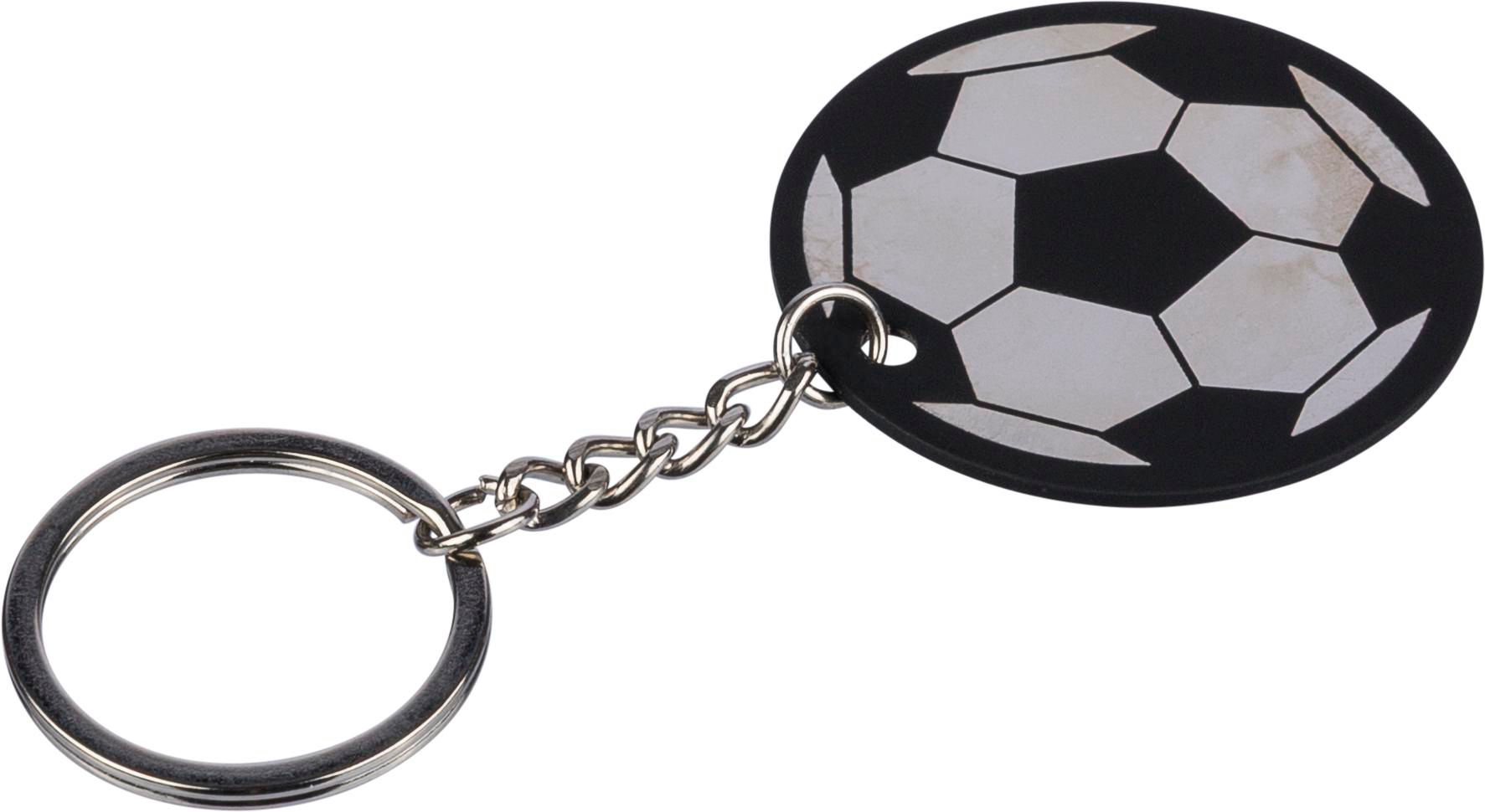 Schlüsselanhänger in Form eines Fußballs aus recyceltem Edelstahl von Ciro