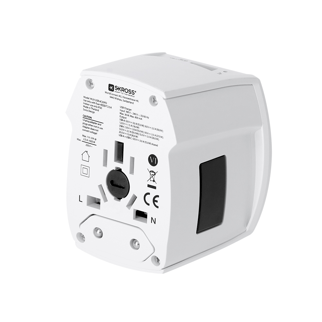 Universal Reise Adapter Skross MUV USB 30W PD