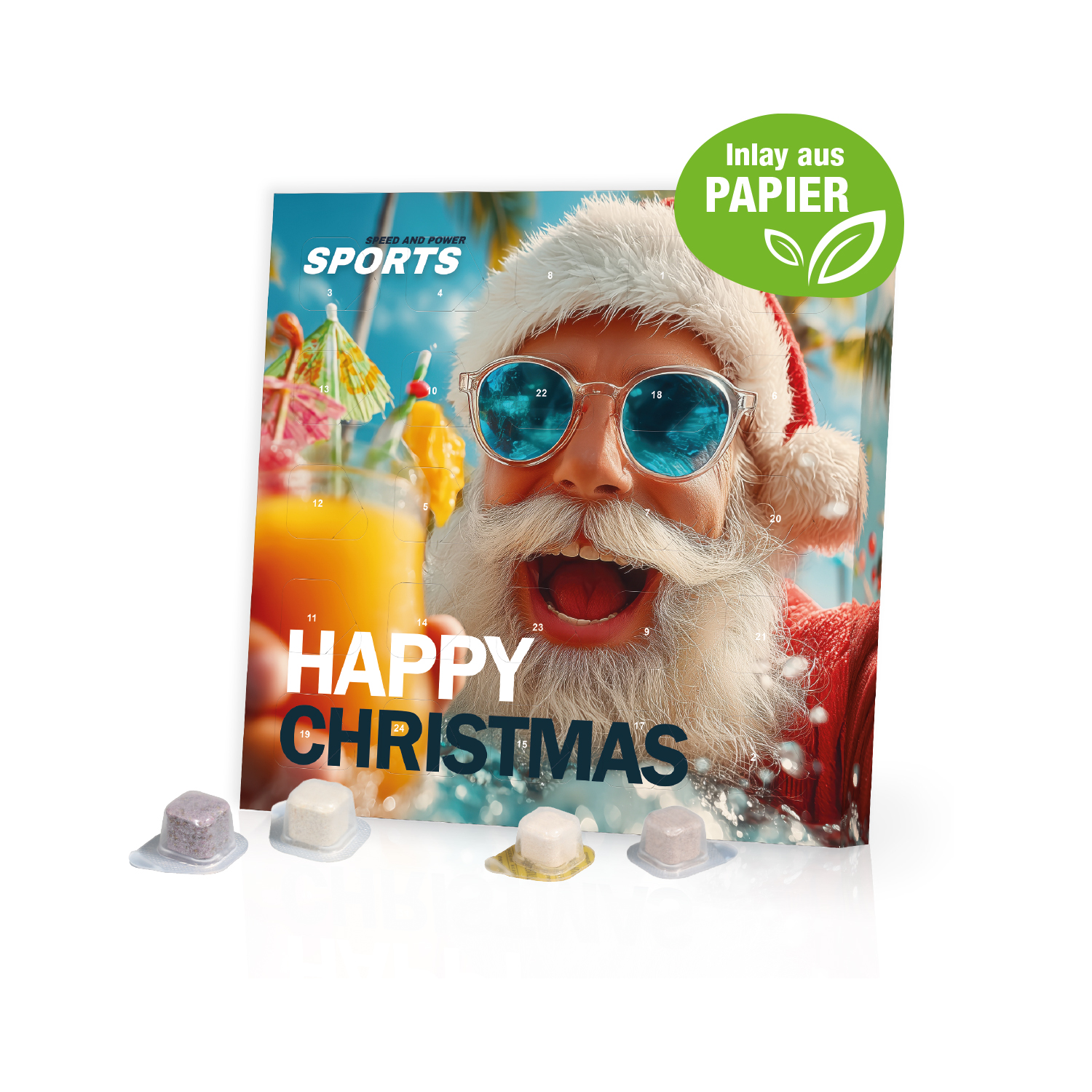 Tisch-Adventskalender Waterdrop®, Inlay aus Papier
