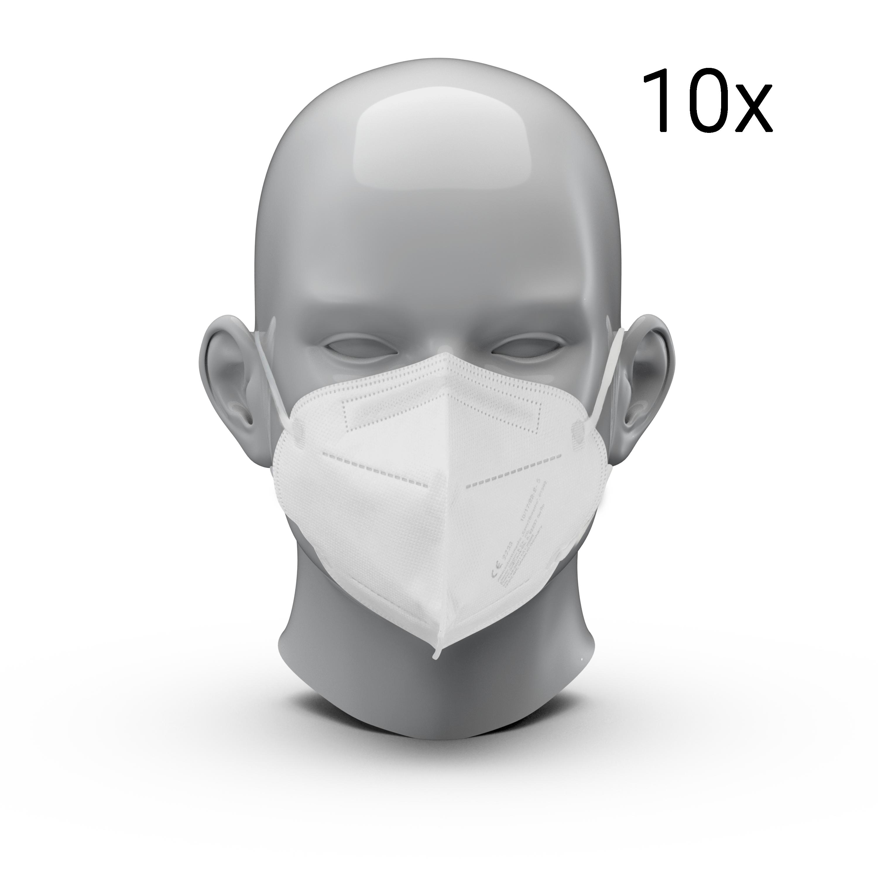Atemschutzmaske "Easy2breathe" FFP2 NR, nur CE, 10er Set