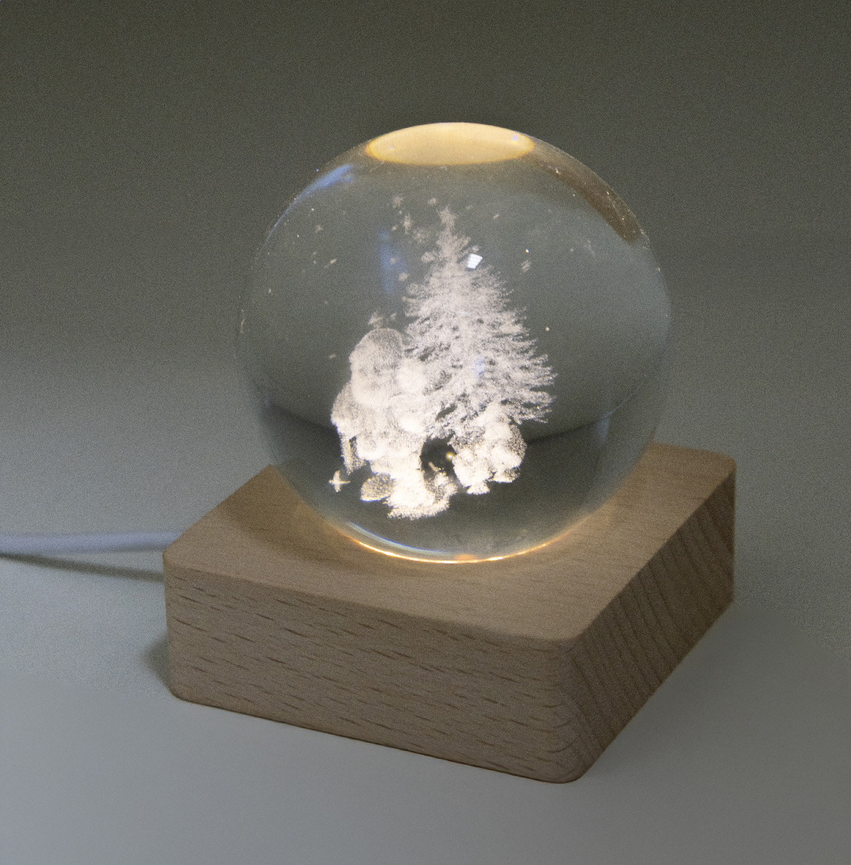 Leuchtkugel mit Weihnachtsmotiv Borealis