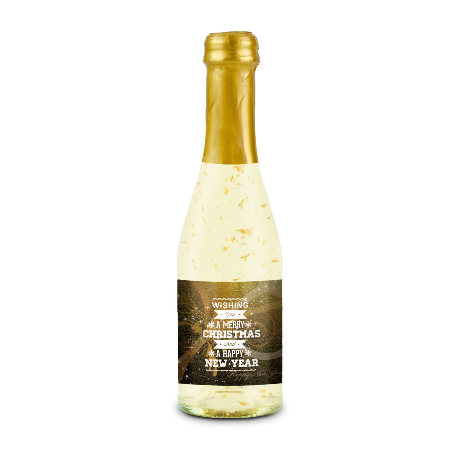 Piccolo Golden Flakes - Flasche klar - Kapselfarbe Gold, 0,2 l