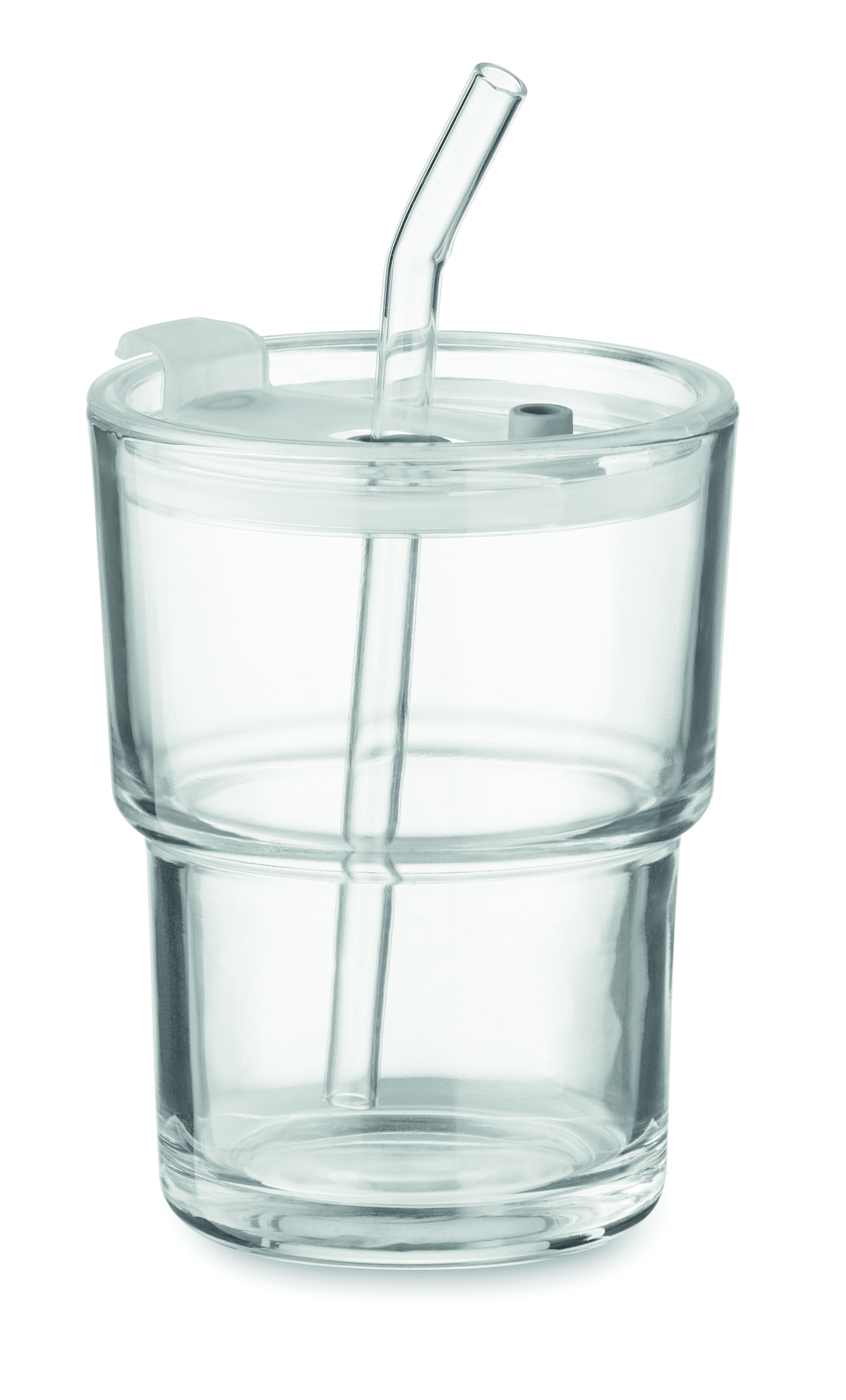 Glasbecher mit Trinkhalm 400ml SIP