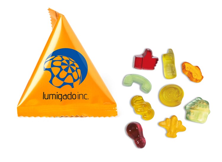 Mini Tetraeder Fruchtgummi