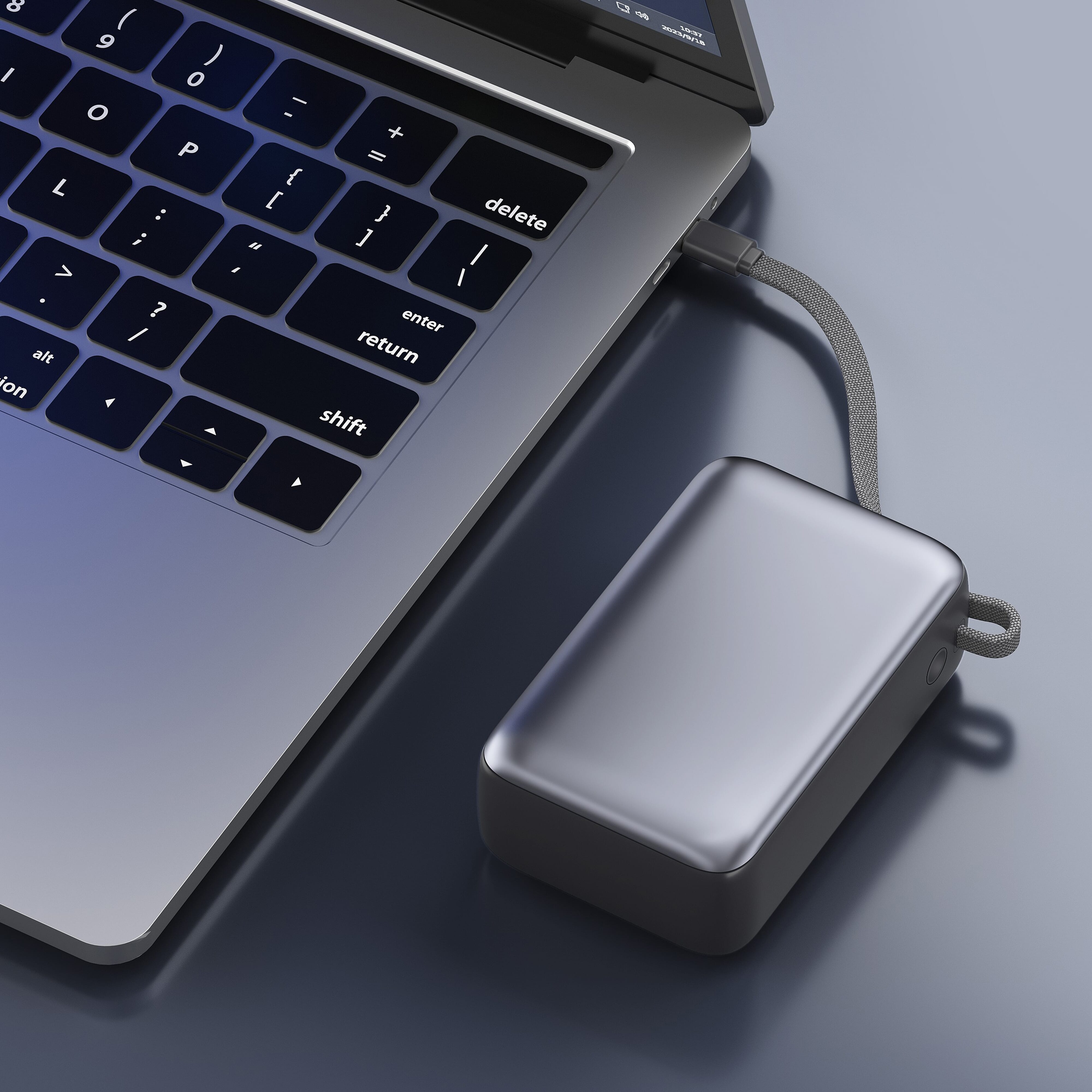 Nova Laptop 65W Powerbank mit integriertem USB-C-Kabel 30000 mAh