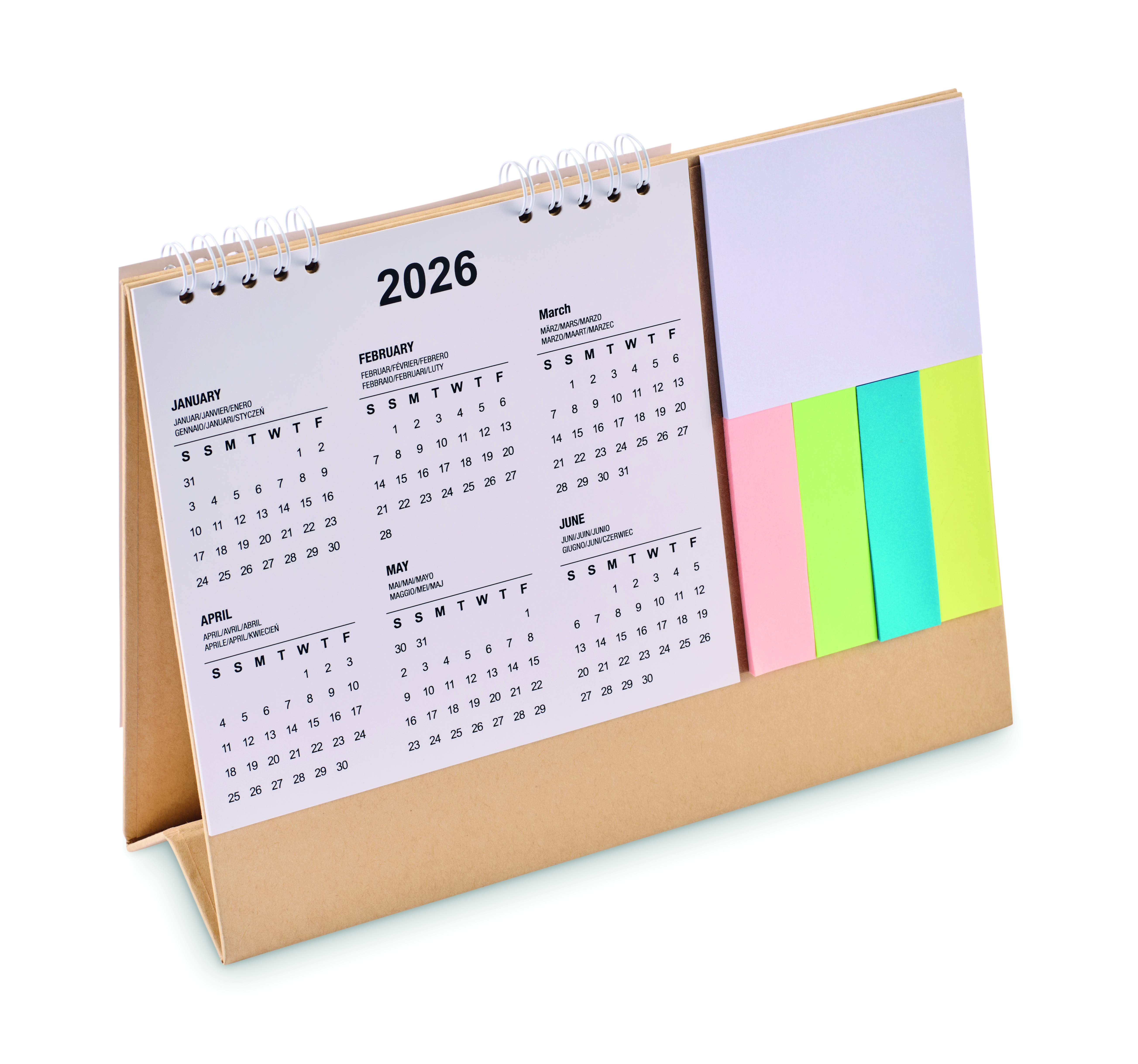 Tischkalender mit Memoblock CALENDOO