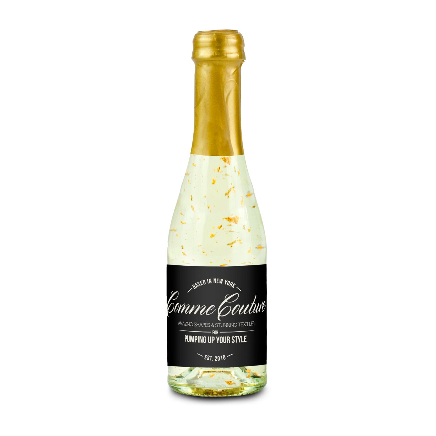 Piccolo Golden Flakes - Flasche klar - Kapselfarbe Gold, 0,2 l
