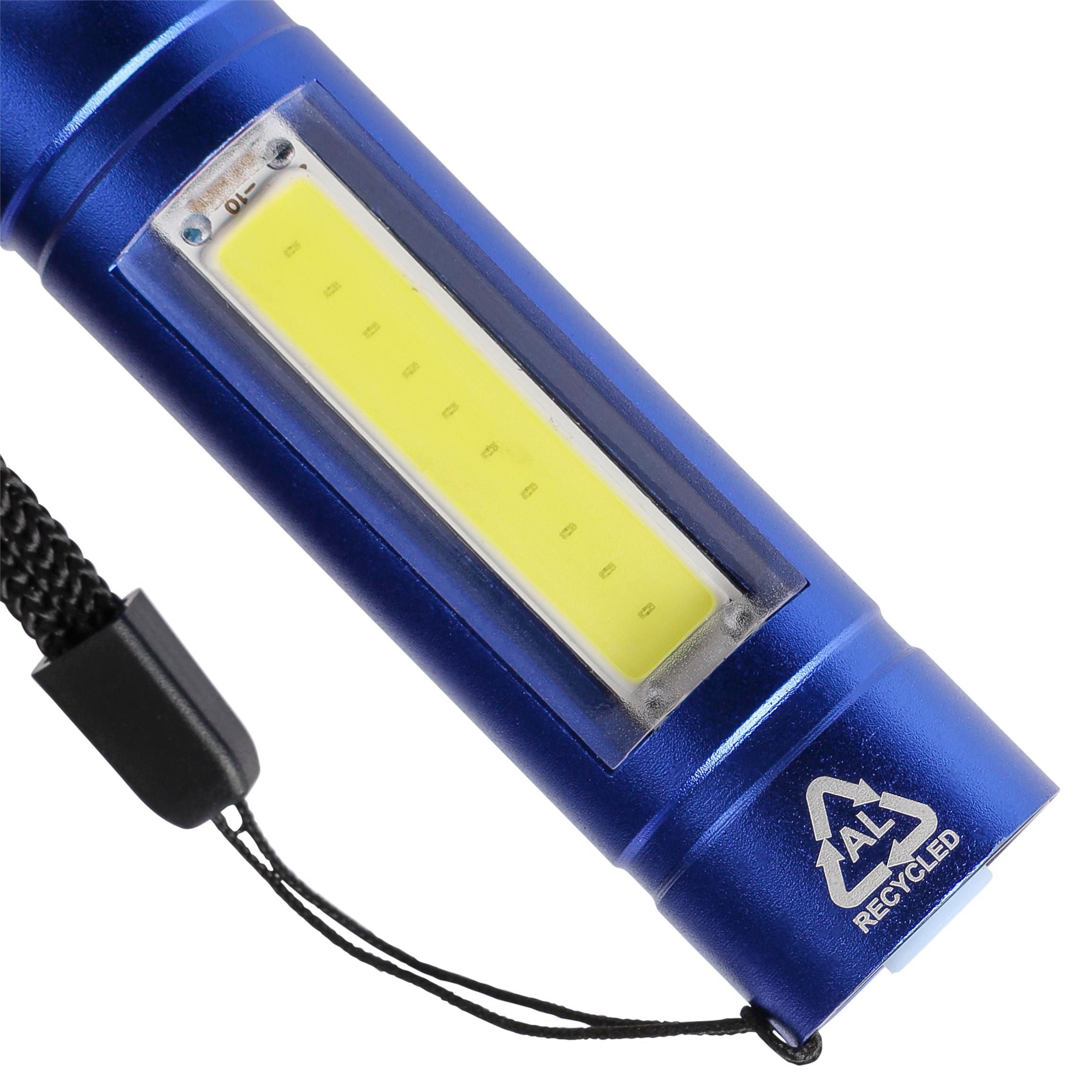 Taschenlampe aus recyceltem Aluminium COB Sami