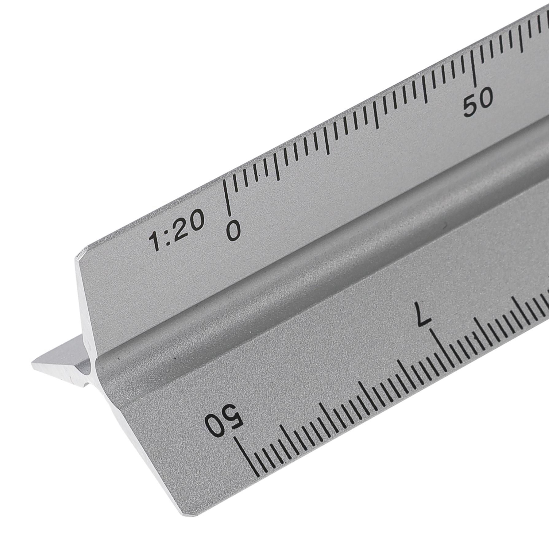 Aluminium-Dreiecklineal 30 cm Tavi